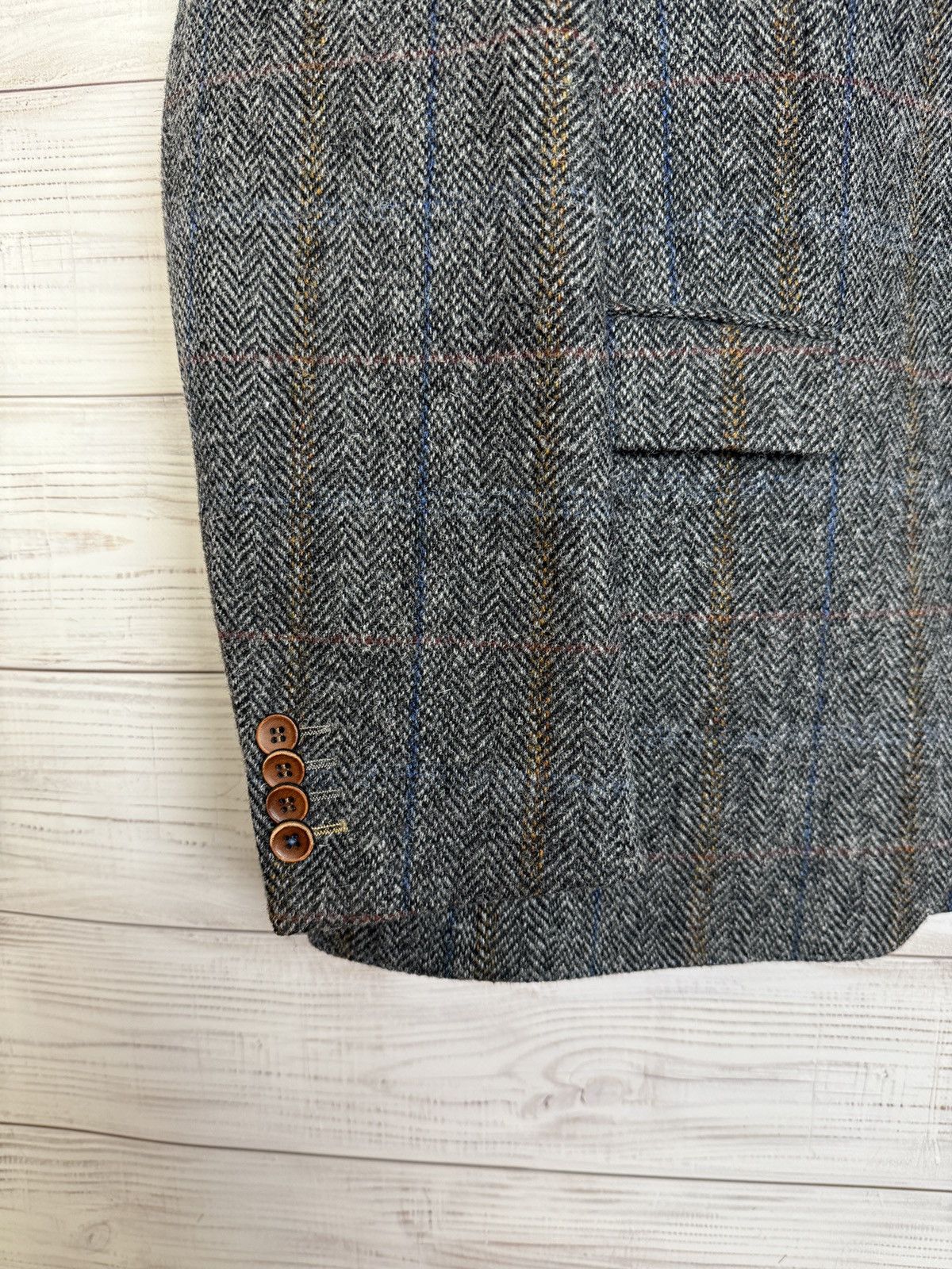 Harris Tweed Harris Tweed Barutti wool checkered wool blazer Size 44S - 5 Thumbnail