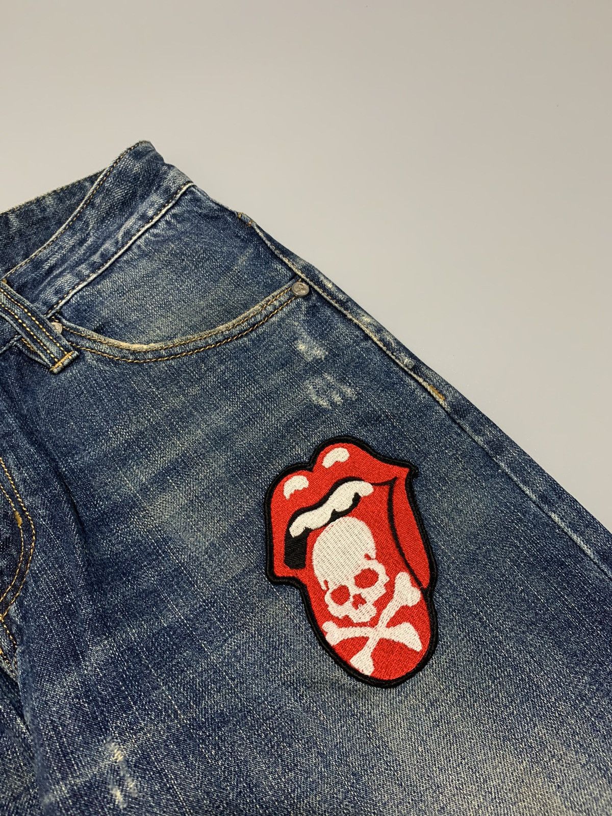 Mastermind Japan × The Rolling Stones MMJ x TRS- 2012- 50th Anniversary of D Rolling Stones Denim Size US 30 / EU 46 - 3 Thumbnail