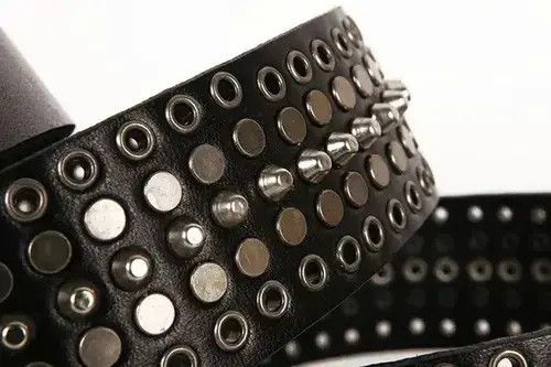 VIBE Vintage Metal Rivet Punk Belt Size ONE SIZE - 2 Thumbnail