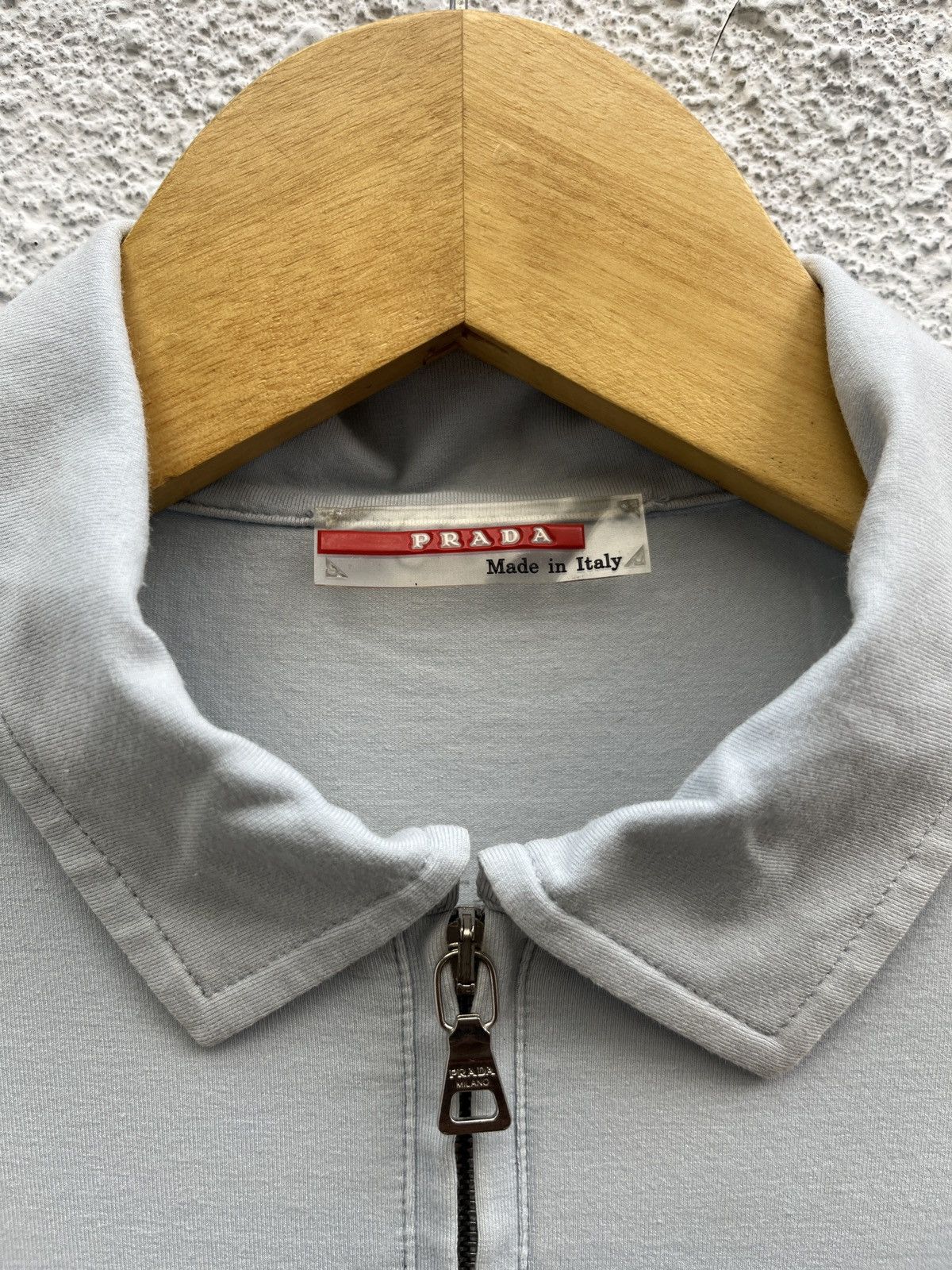 Prada Prada Linea Rossa Soft Blue Half Zip Polo Size S / US 4 / IT 40 - 4 Thumbnail
