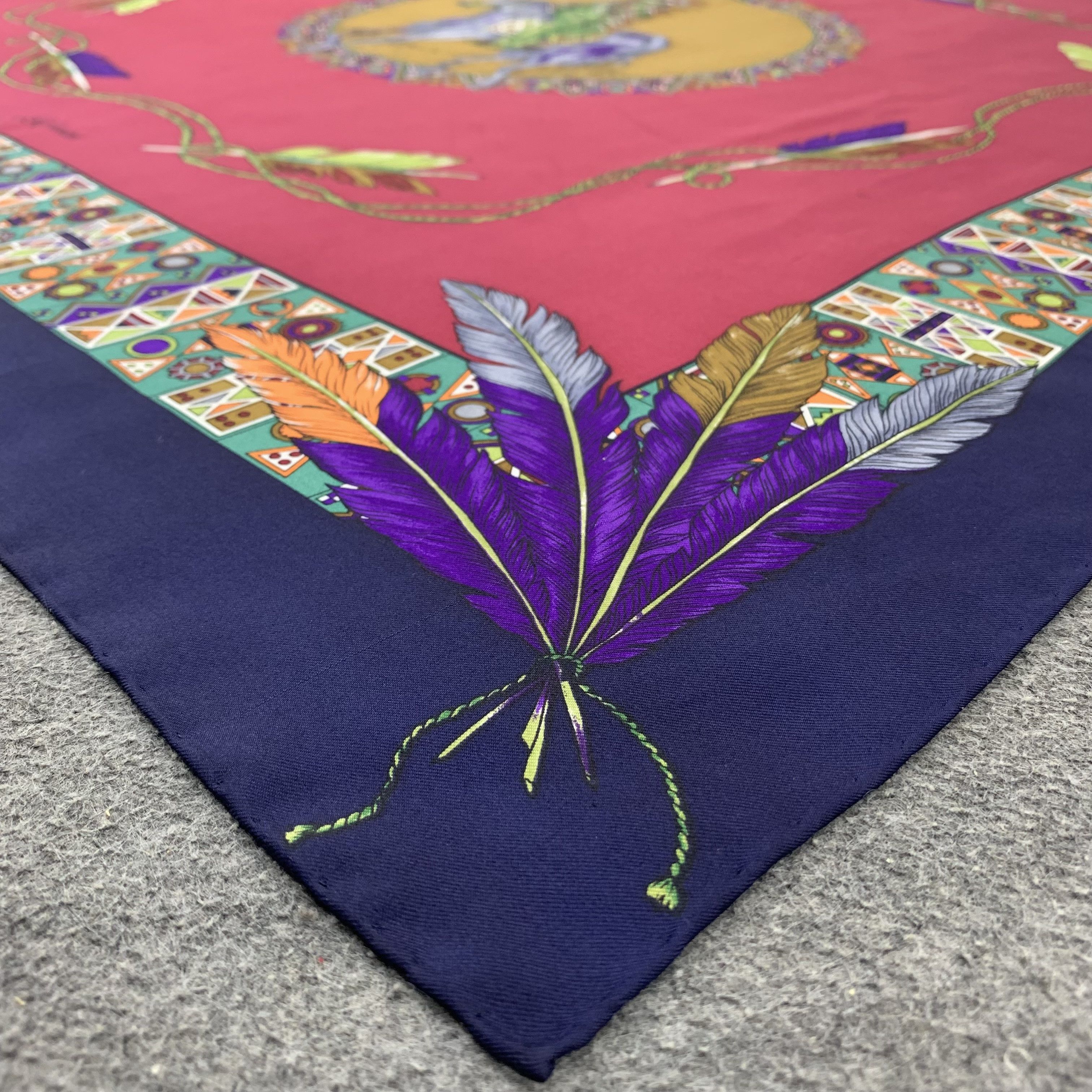 Vintage Lui Chantant silk scarf square foulards A5553 Size ONE SIZE - 3 Thumbnail