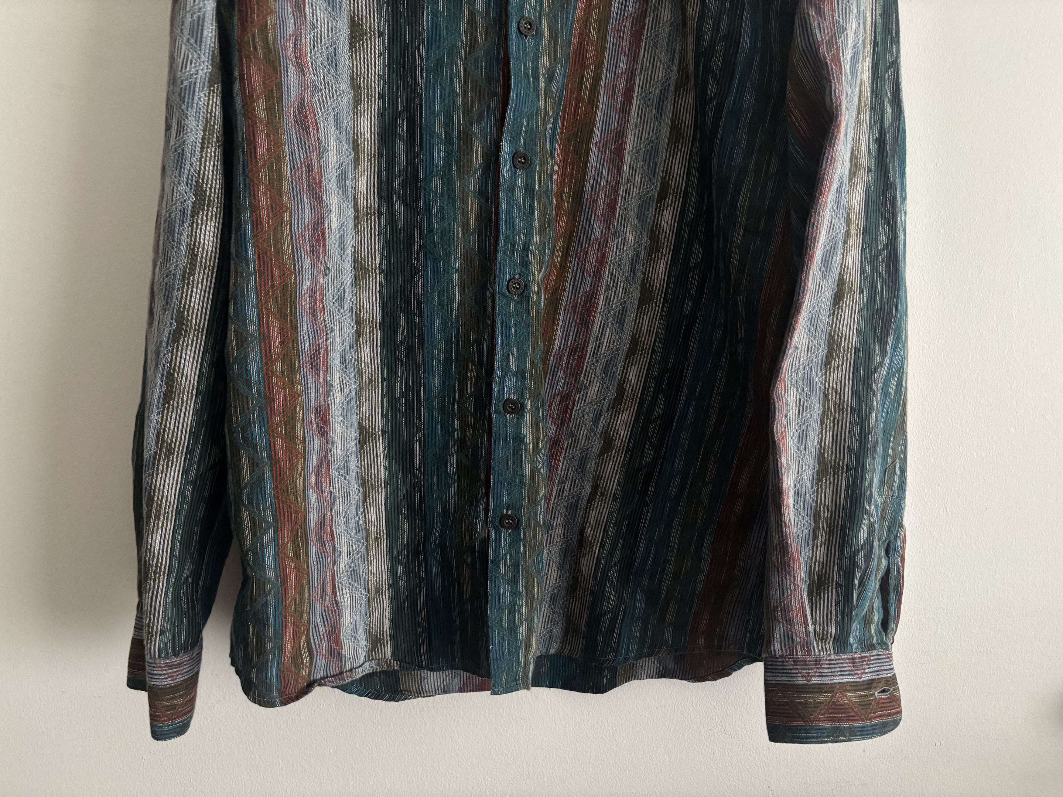 Missoni $900 Multicolour Zig Zag Button-up Shirt - 38/ Medium Size US M / EU 48-50 / 2 - 5 Thumbnail