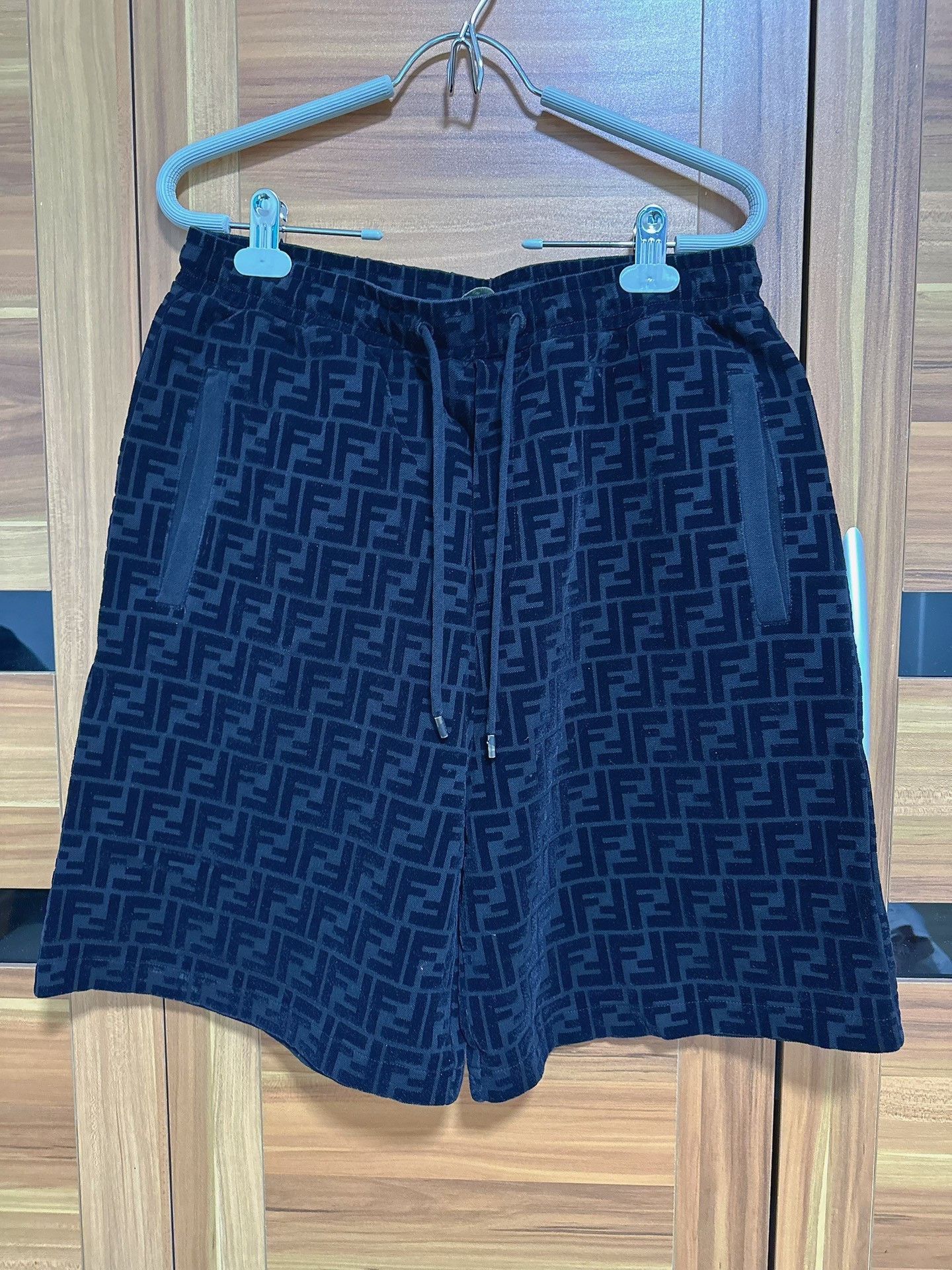 Fendi FENDI Black Double F Logo Shorts Size US 32 / EU 48 - 1 Thumbnail