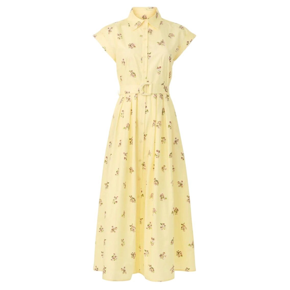 Adam Lippes Adam Lippes x RTR Belted Poplin Shirt Dress Yellow, Size 2 Size XS / US 0-2 / IT 36-38 - 1 Thumbnail