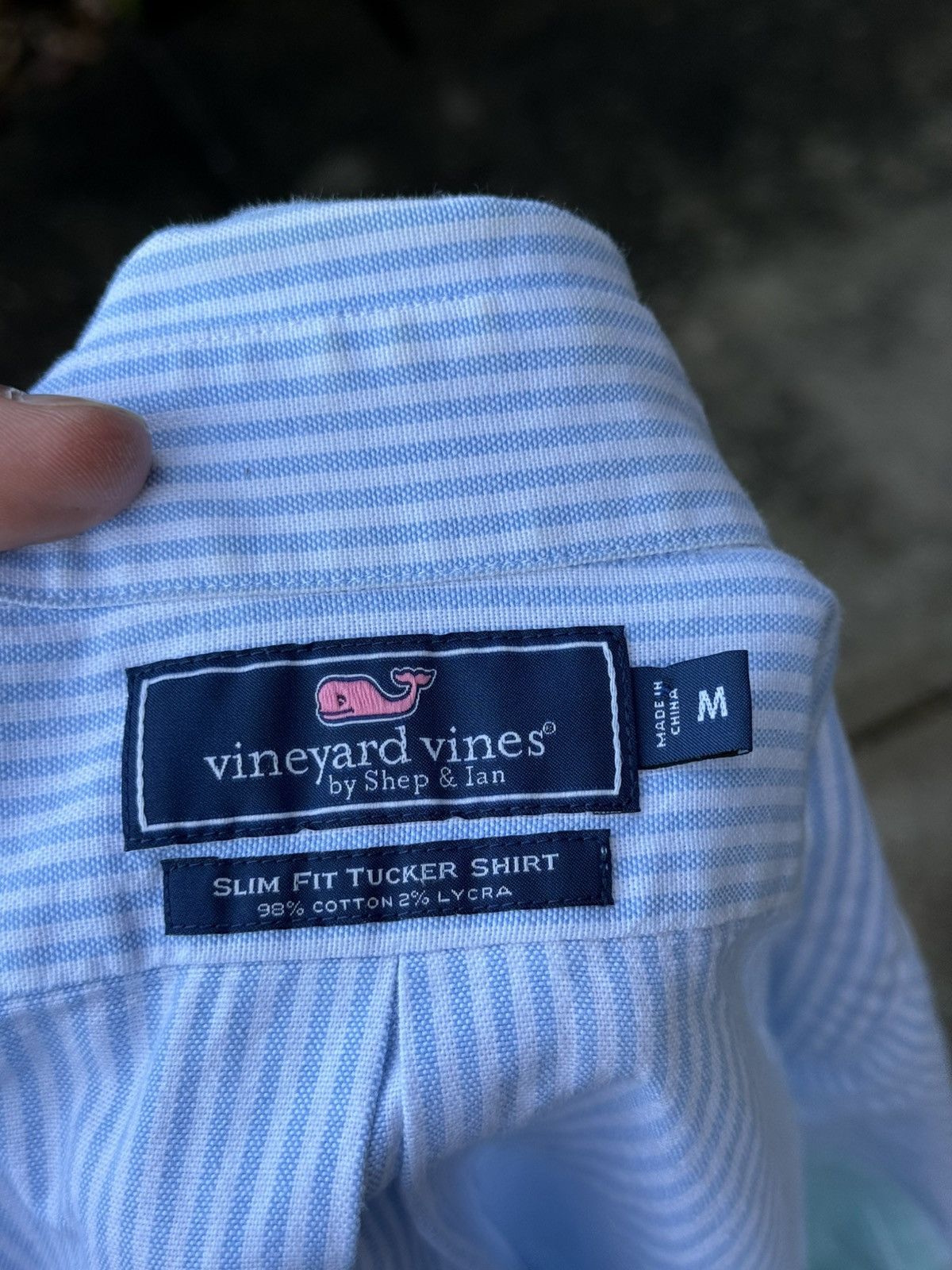 Vineyard Vines Preppy Blue Striped Color Block Casual Oxford Cotton Shirt Size US M / EU 48-50 / 2 - 4 Thumbnail