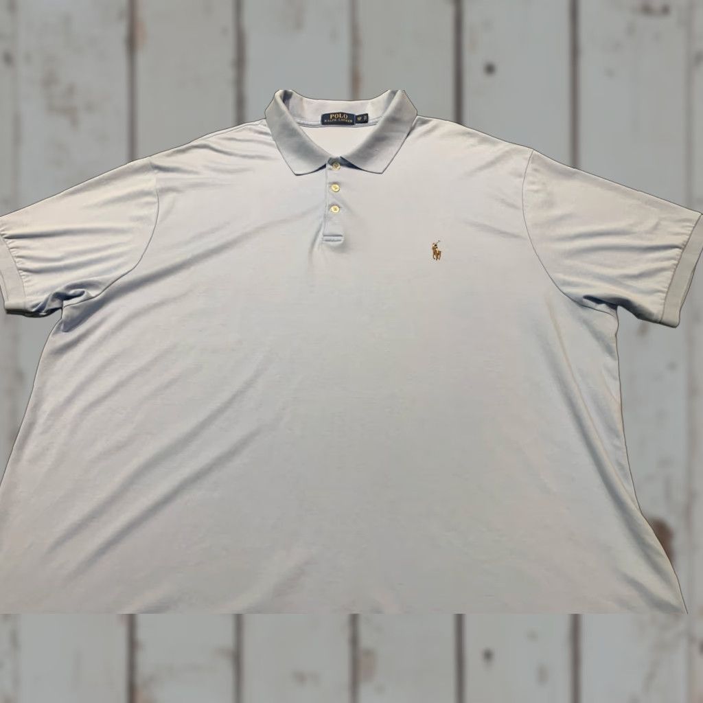 Ralph Lauren Ralph Lauren Polo Golf Shirt Mens 3XB Big & Tall Short Sleeve Cotton Knit Blue Solid Embroidered Logo Pony Vintage: No Size US XXL / EU 58 / 5 - 1 Thumbnail