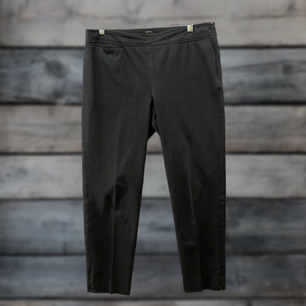 Talbots VINTAGE? No. Talbots Chatham Ankle Pants Womens 12 Black Chino Slim Stretch Size 34" / US 12 / IT 48 - 1 Thumbnail