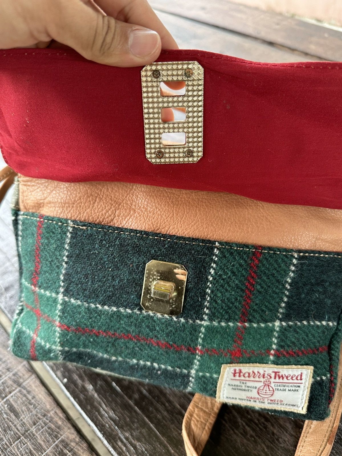 Harris Tweed Harris tweed shoulder bag nice design Size ONE SIZE - 7 Thumbnail