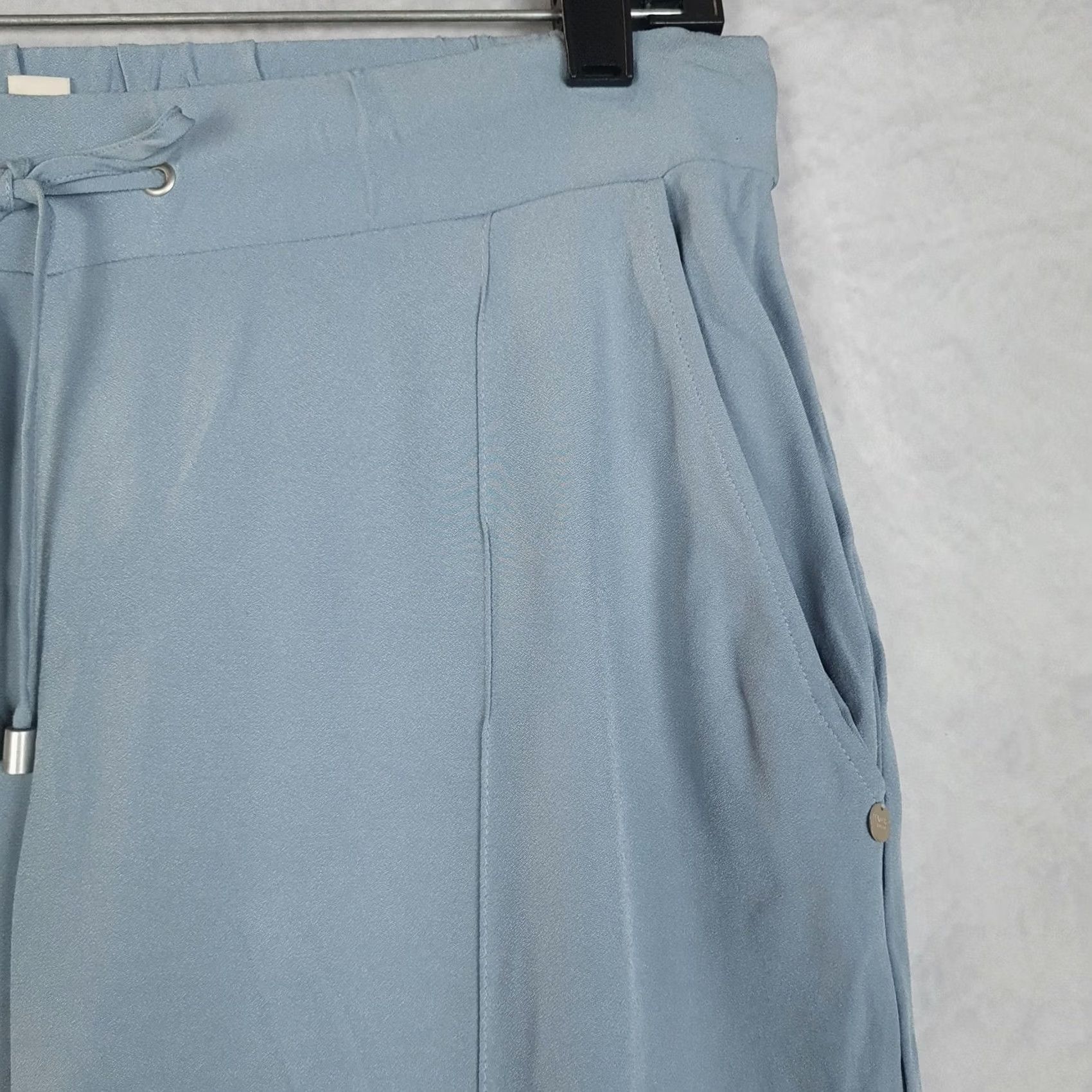 Hanro Hanro Womens S Blue Viscose Drawstring Elastic Cuff Jogger Pockets Lounge Pants Size 28" / US 6 / IT 42 - 5 Thumbnail