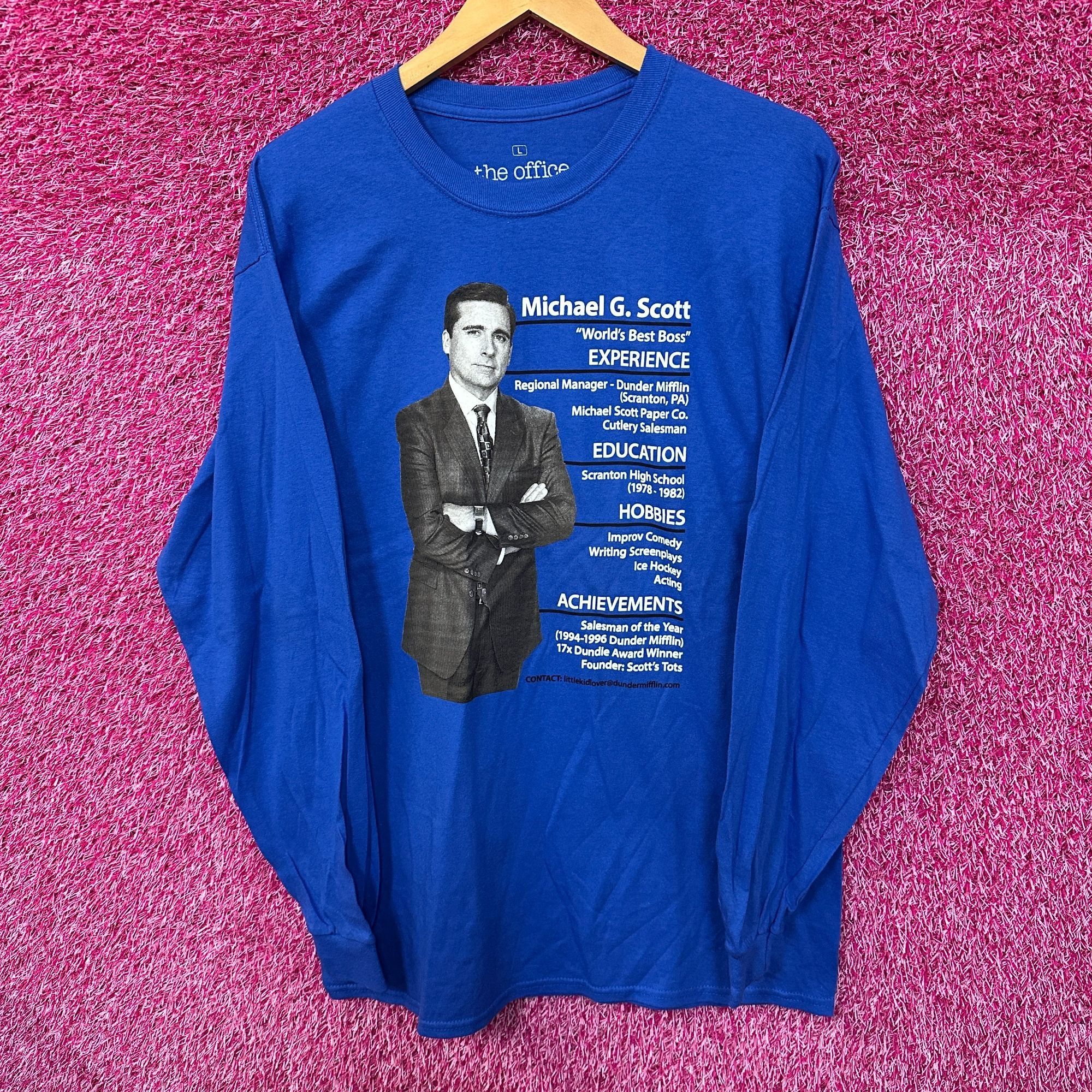 Ripple Junction The Office Michael Scott Full Resume TV Series Long Sleeve L Size US L / EU 52-54 / 3 - 1 Thumbnail