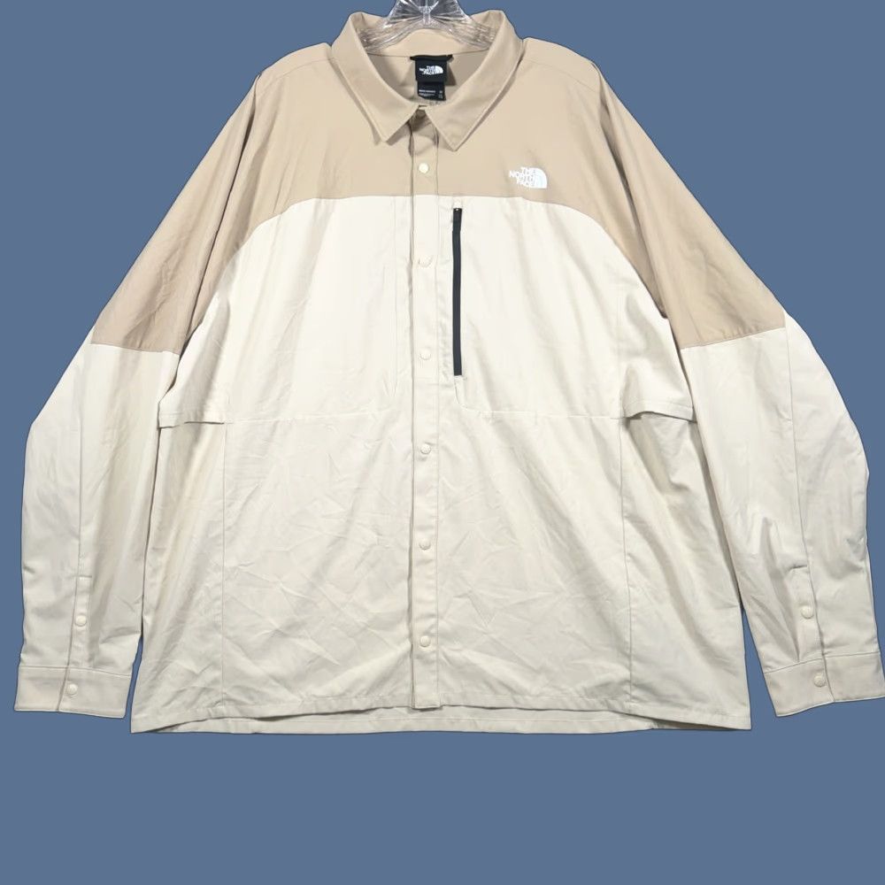 The North Face The North Face Button-Up Mens XXL Ivory Zip Pocket Hiking Button Snap Fishing Shirt Size US M / EU 48-50 / 2 - 1 Thumbnail