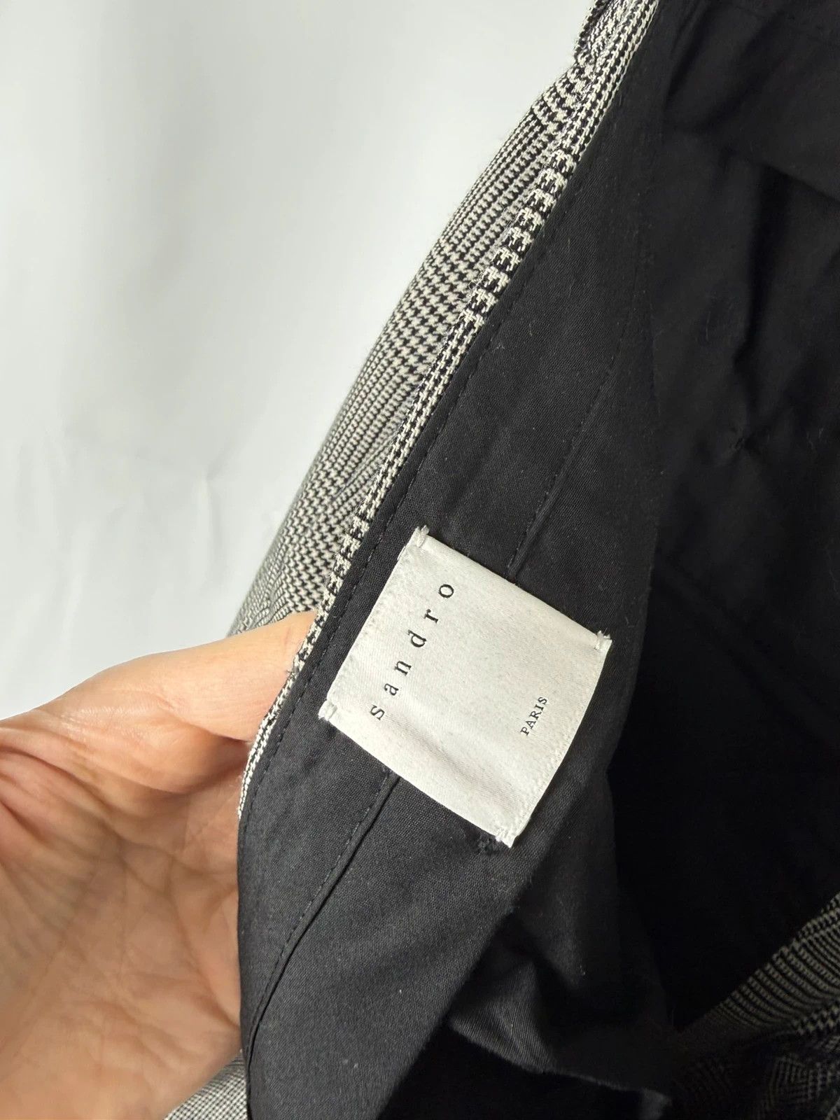 Sandro Sandro Prince Of Wales Checked Wool Suit Size 42R - 18 Thumbnail