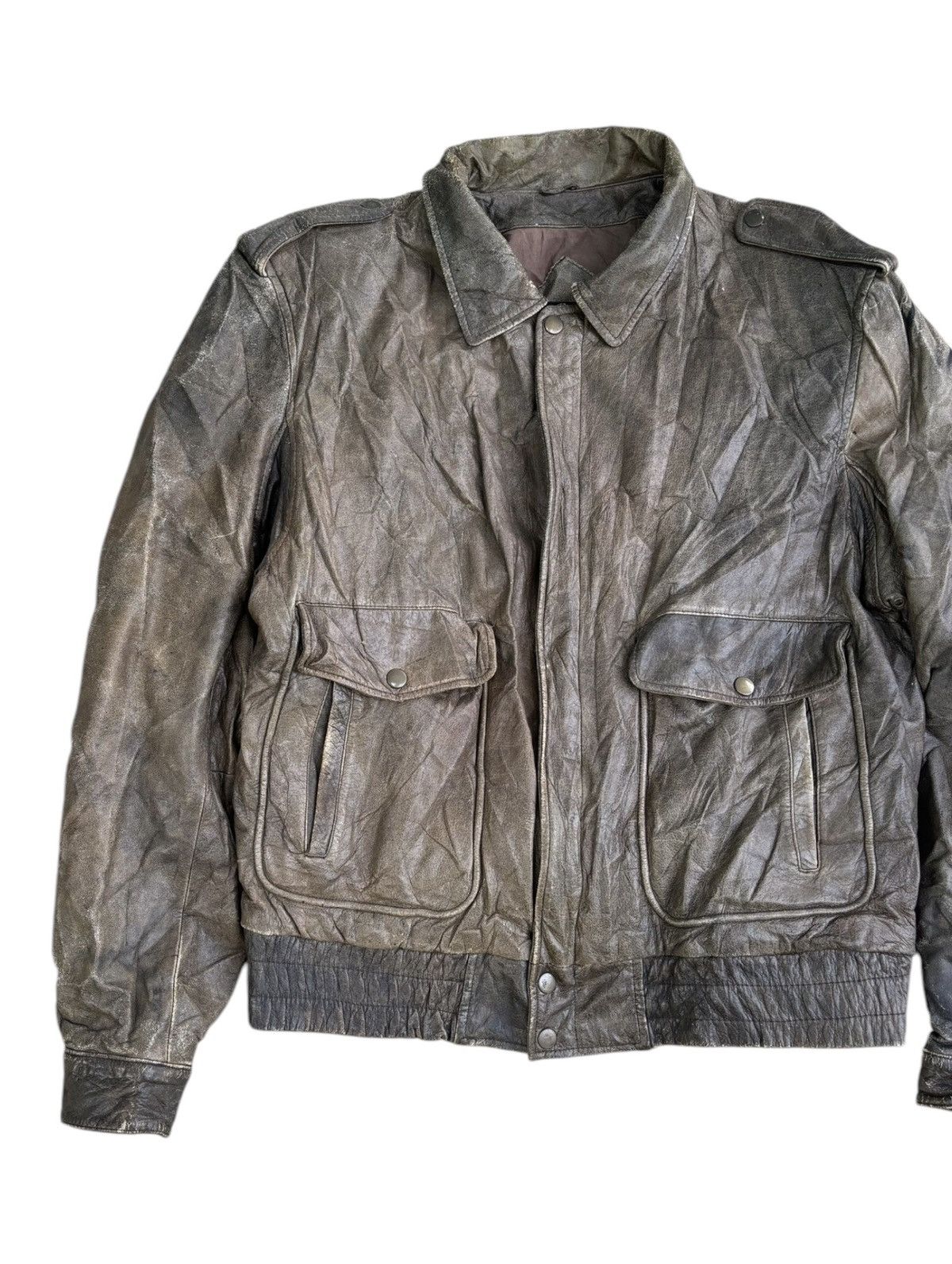 Issey Miyake 🔥VINTAGE BROWN LEATHER JACKET ISSEY MIYAKE INSPIRED DESIGN Size US L / EU 52-54 / 3 - 5 Thumbnail