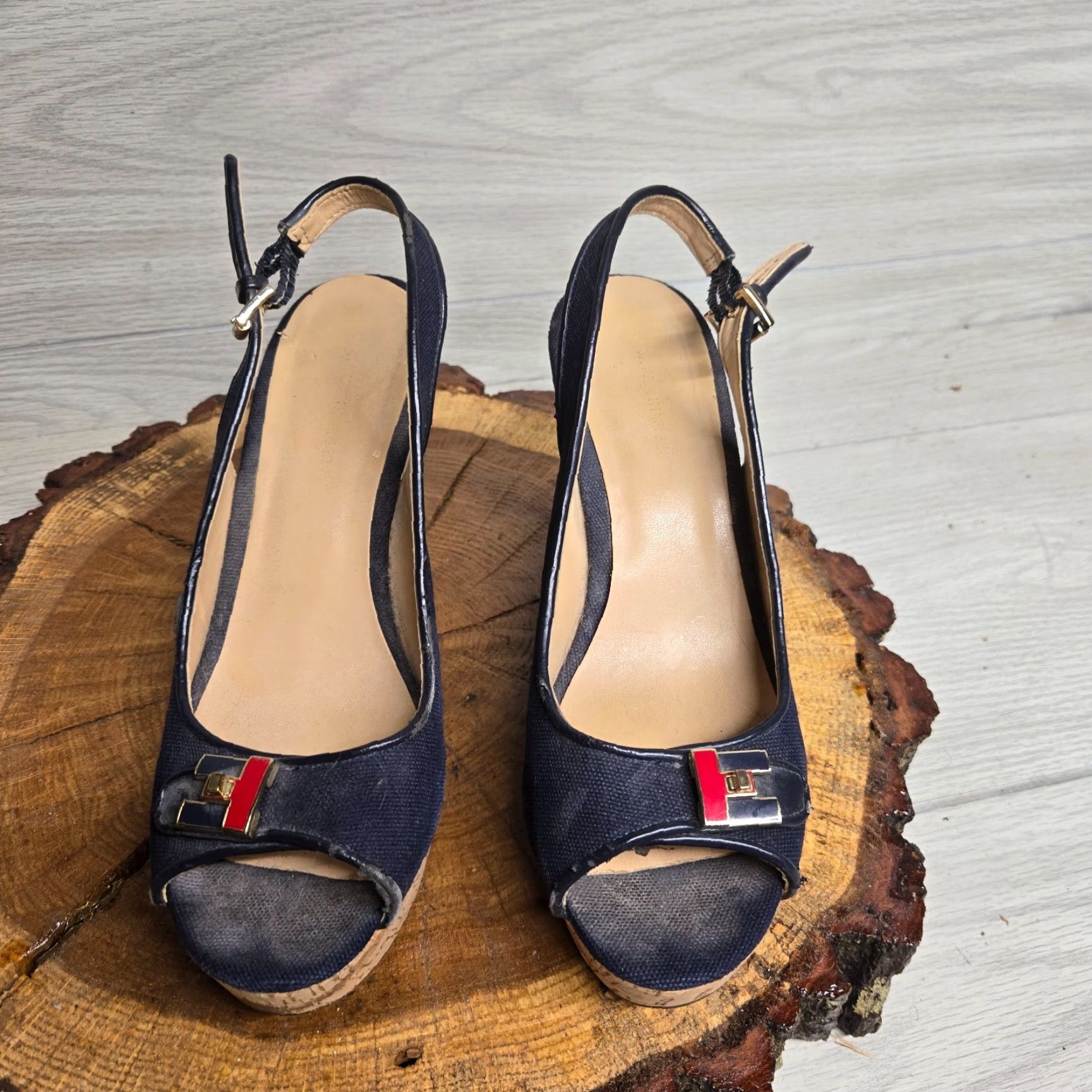 Tommy Hilfiger Tommy Hilfiger Madasen Platform Wedge Cork Heel Brown Women's Size 8.5 Sandal Slip-On Casual Women Shoes Size US 8.5 / IT 38.5 - 3 Thumbnail