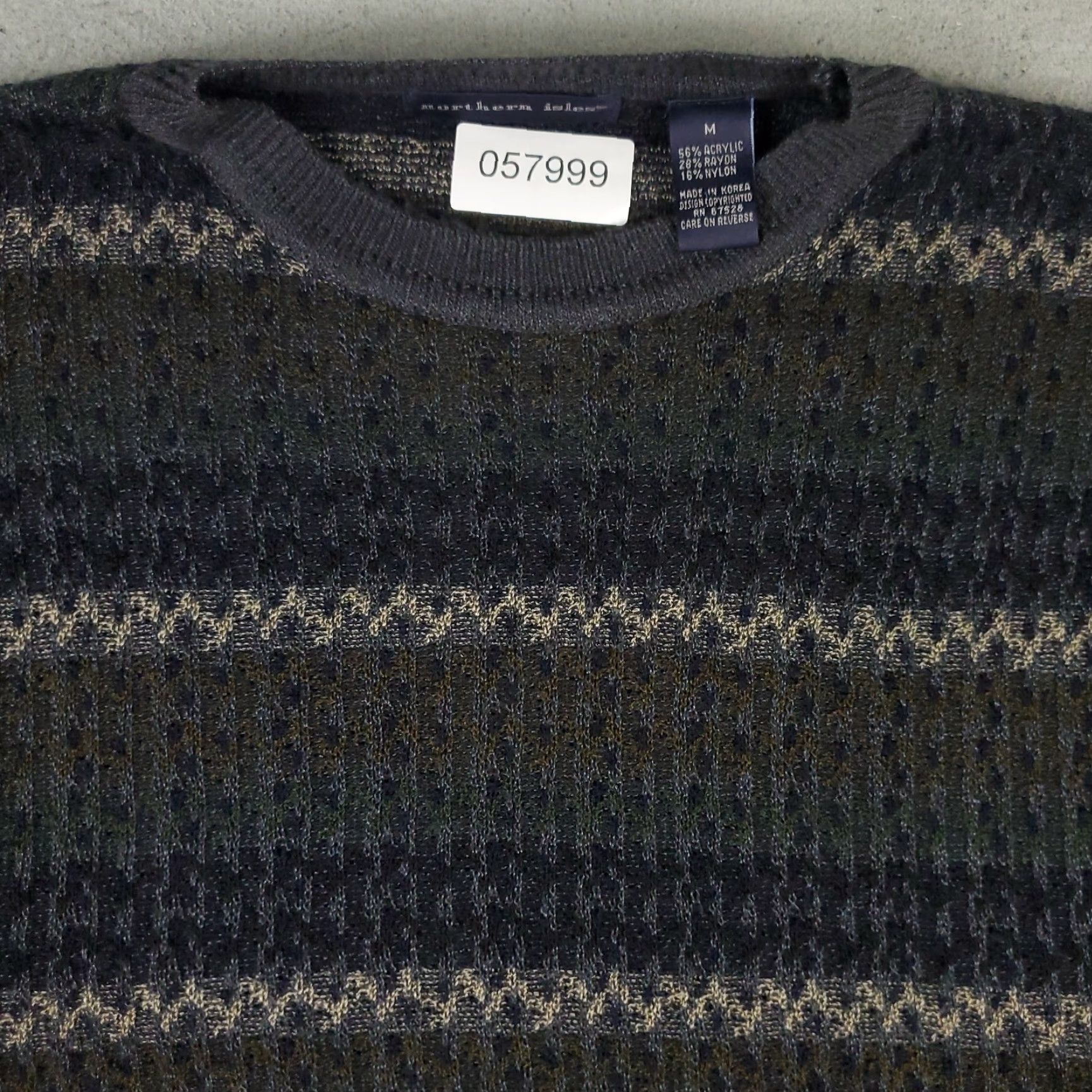 Vintage Northern Isles Sweater Blue Striped Knit Pullover Mens Medium Size US M / EU 48-50 / 2 - 2 Thumbnail