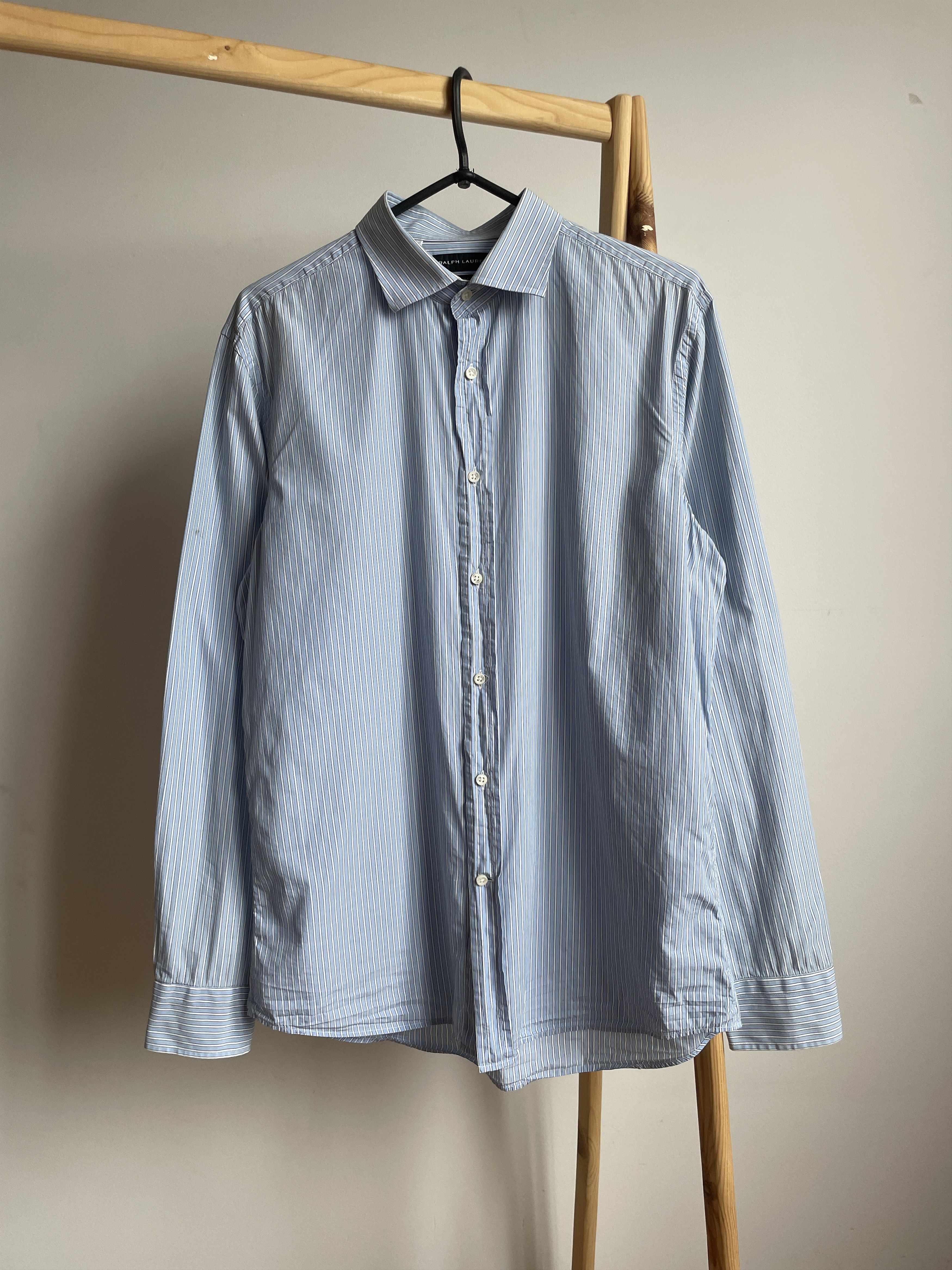 Ralph Lauren Black Label Ralph Lauren Black Label Tailored Fit Striped Dress Shirt Size US L / EU 52-54 / 3 - 1 Thumbnail
