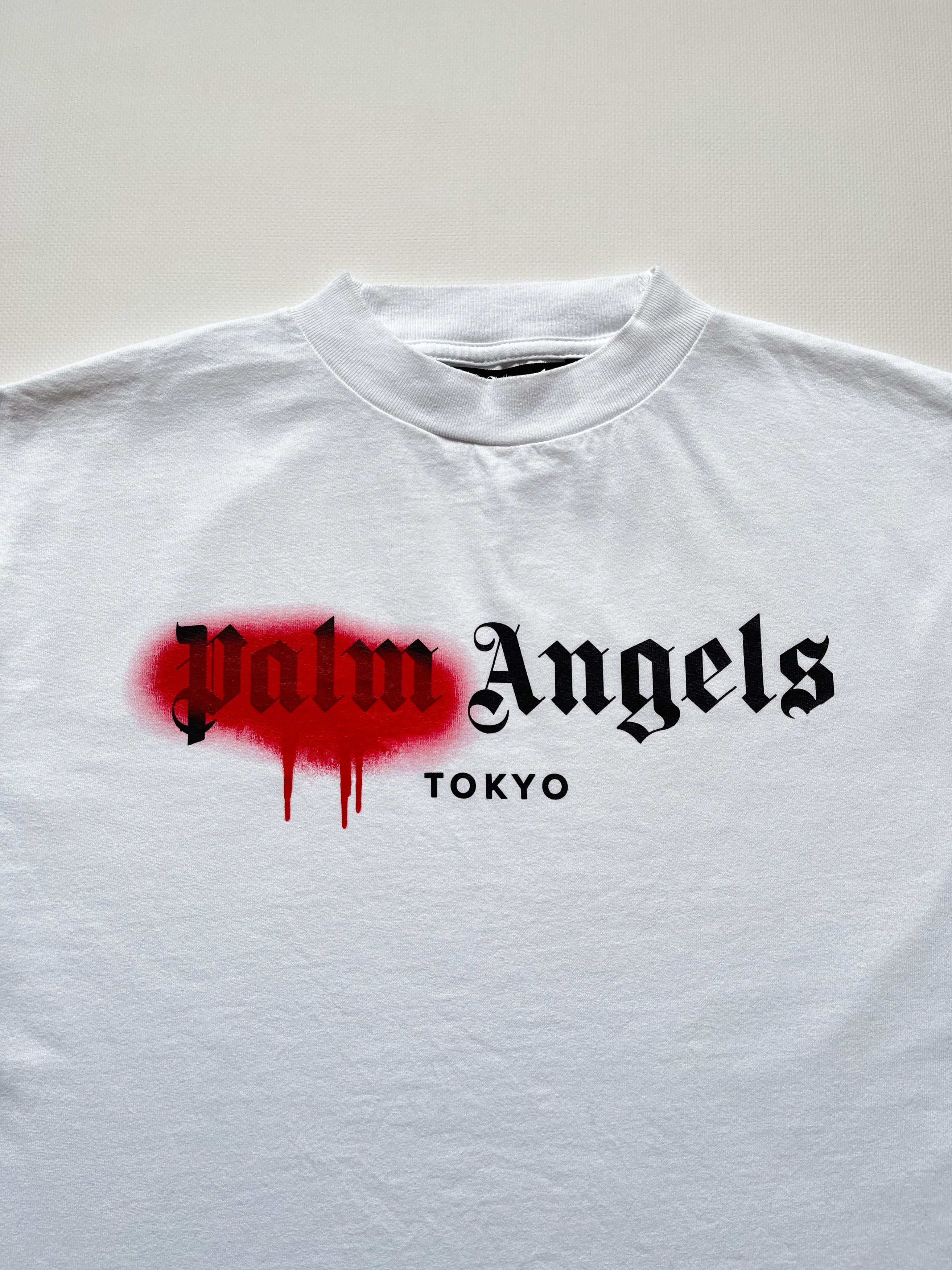 Palm Angels Palm Angels Tokyo Sprayed Logo T-Shirt White Size M Size US S / EU 44-46 / 1 - 4 Thumbnail