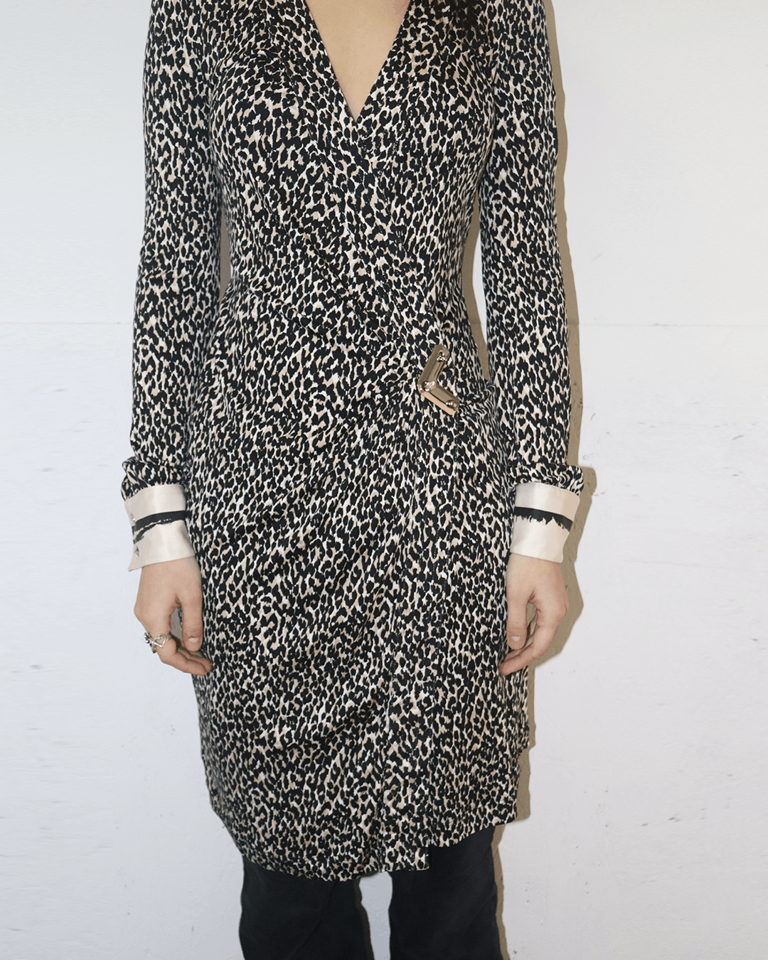 Roberto Cavalli Roberto Cavalli Buckle Detail Leopard Print Dress Size S / US 4 / IT 40 - 4 Thumbnail