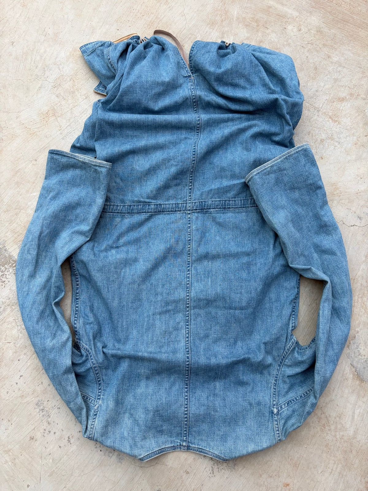 Kapital Vintage 00s Kapital Kiro Hirata Asymmetric Denim Coat Size XS / US 0-2 / IT 36-38 - 6 Thumbnail