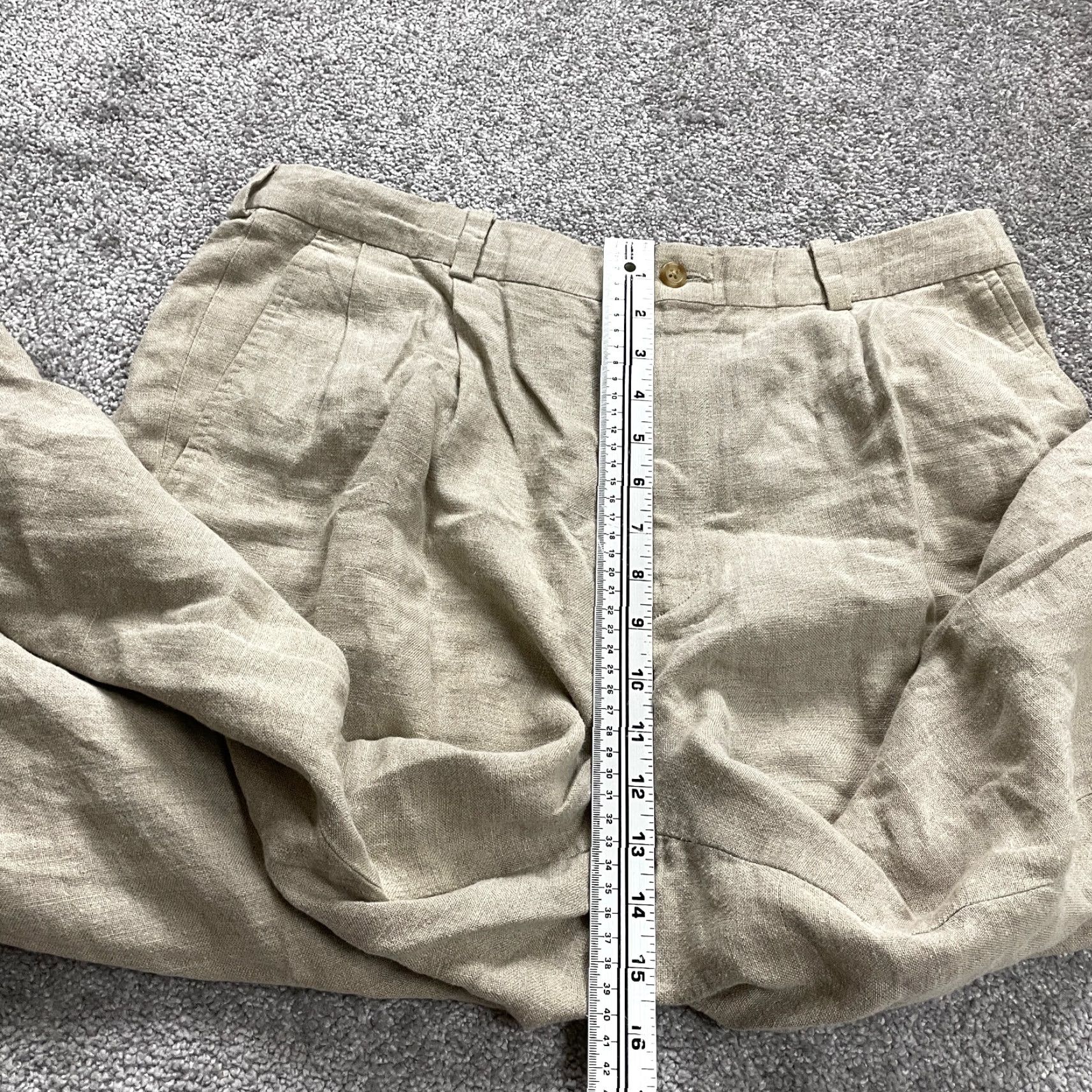 Eddie Bauer VINTAGE Eddie Bauer Linen Pants Women's Cropped 36 Beige Relaxed Fit Tailored Slacks Size 25" / US 0 / IT 36 - 4 Thumbnail