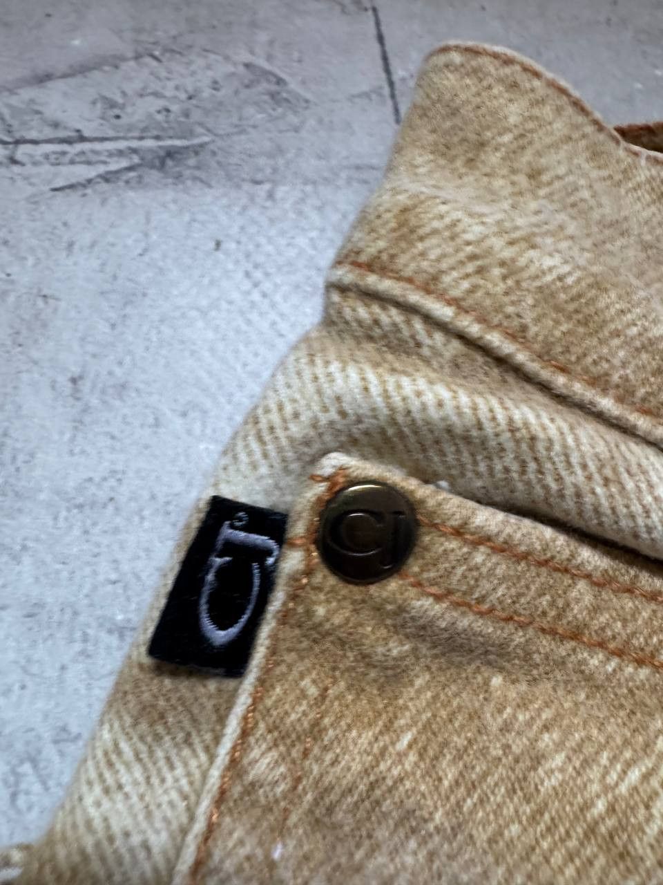 Roberto Cavalli Cavali jeans Sand washed denim pants vintage Size 29" - 7 Thumbnail