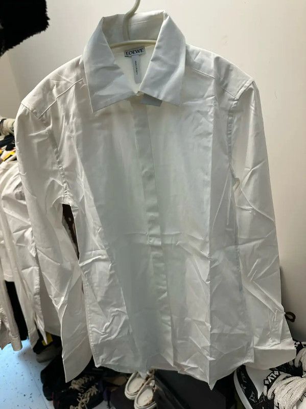 Loewe Loewe White Cotton Shirt for Women 0089 Size S / US 4 / IT 40 - 1 Thumbnail