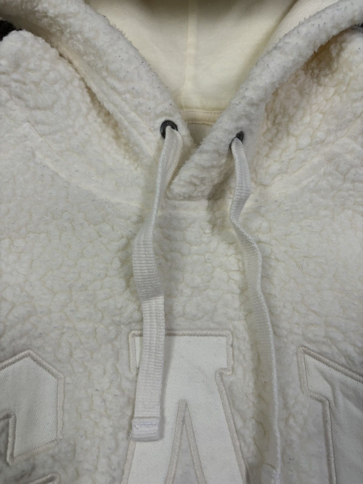 Gap × Yeezy Gap White Cream Big Logo Sherpa Pullover Hoodie Size US M / EU 48-50 / 2 - 4 Thumbnail