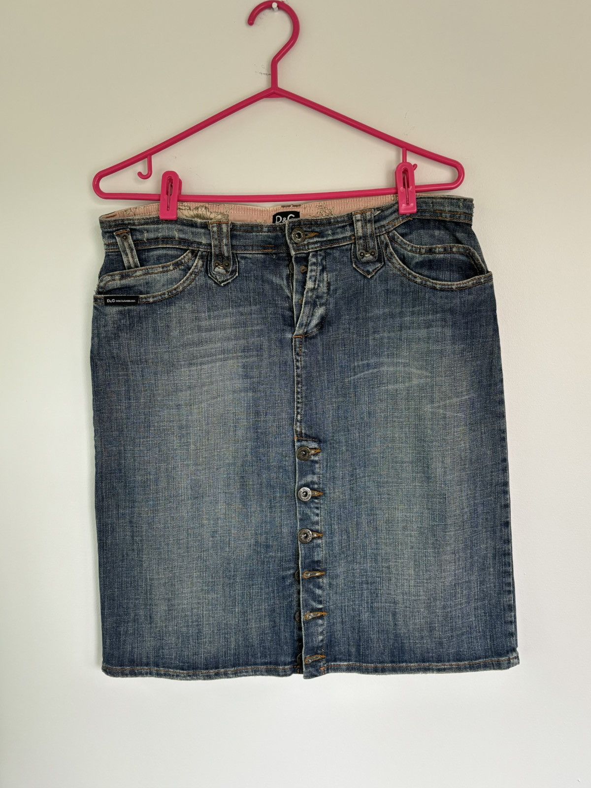 Dolce & Gabbana × Vintage Vintage Dolce & Gabbana Mini Skirt Denim Jean Short 2000s Size 33" - 8 Thumbnail