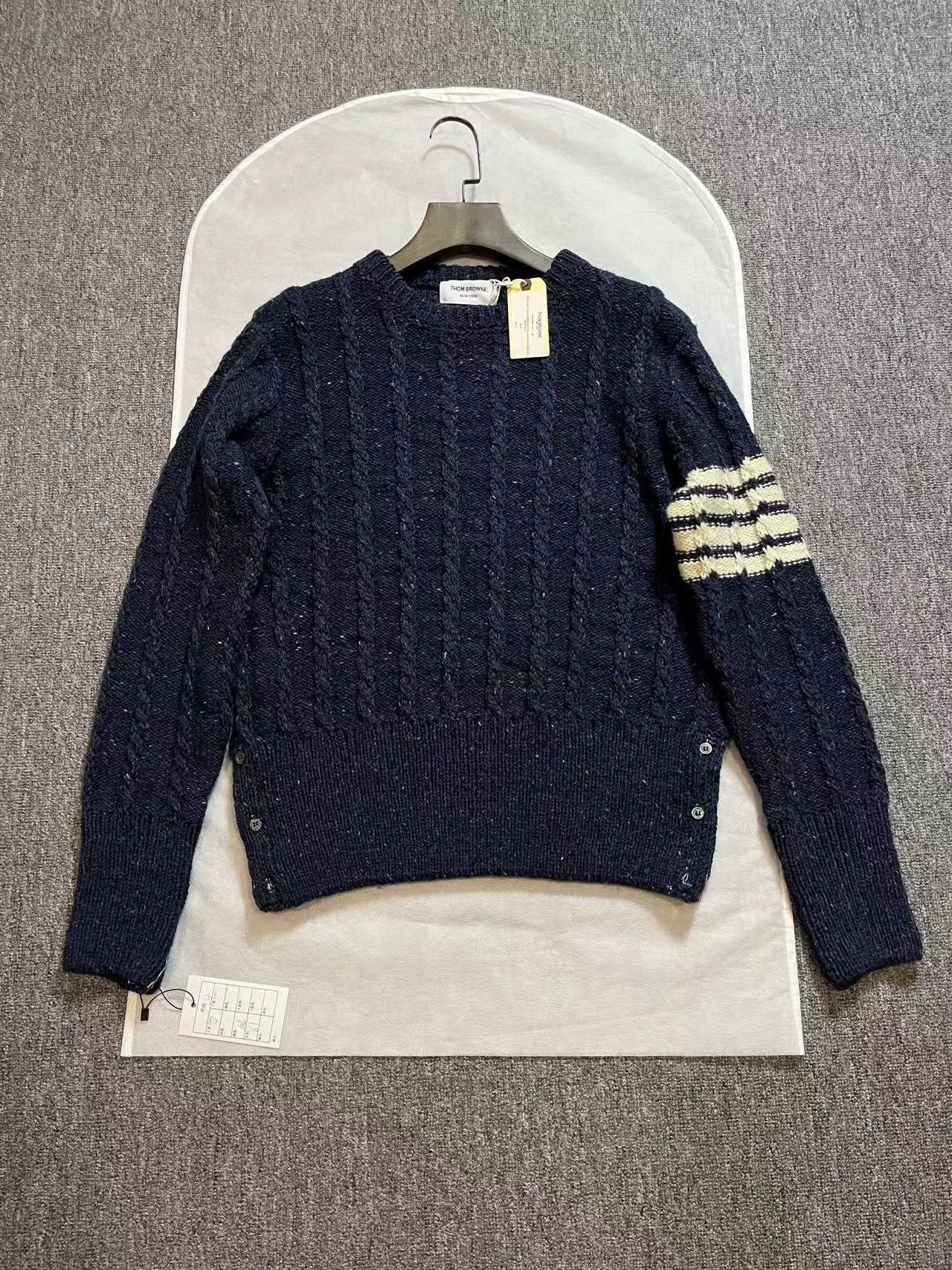 Thom Browne Thom Browne Navy Knit Sweater Men's Size US XS / EU 42 / 0 - 1 Thumbnail