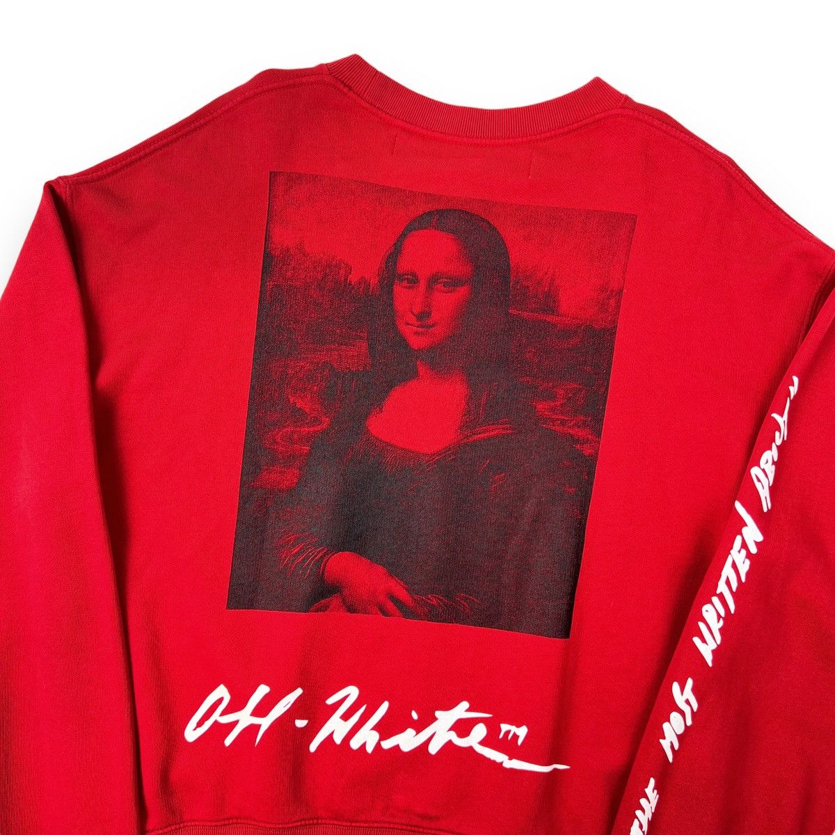 Off white mona lisa t shirt red best sale