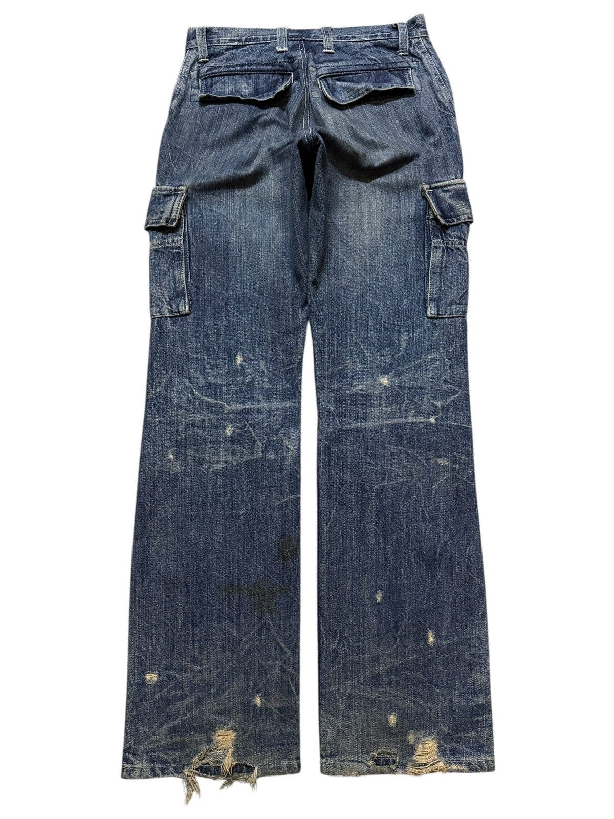 Hysteric Glamour Vintage Hysteric Glamour Thunder Wash Distress Cargo Jeans Size US 28 / EU 44 - 2 Thumbnail
