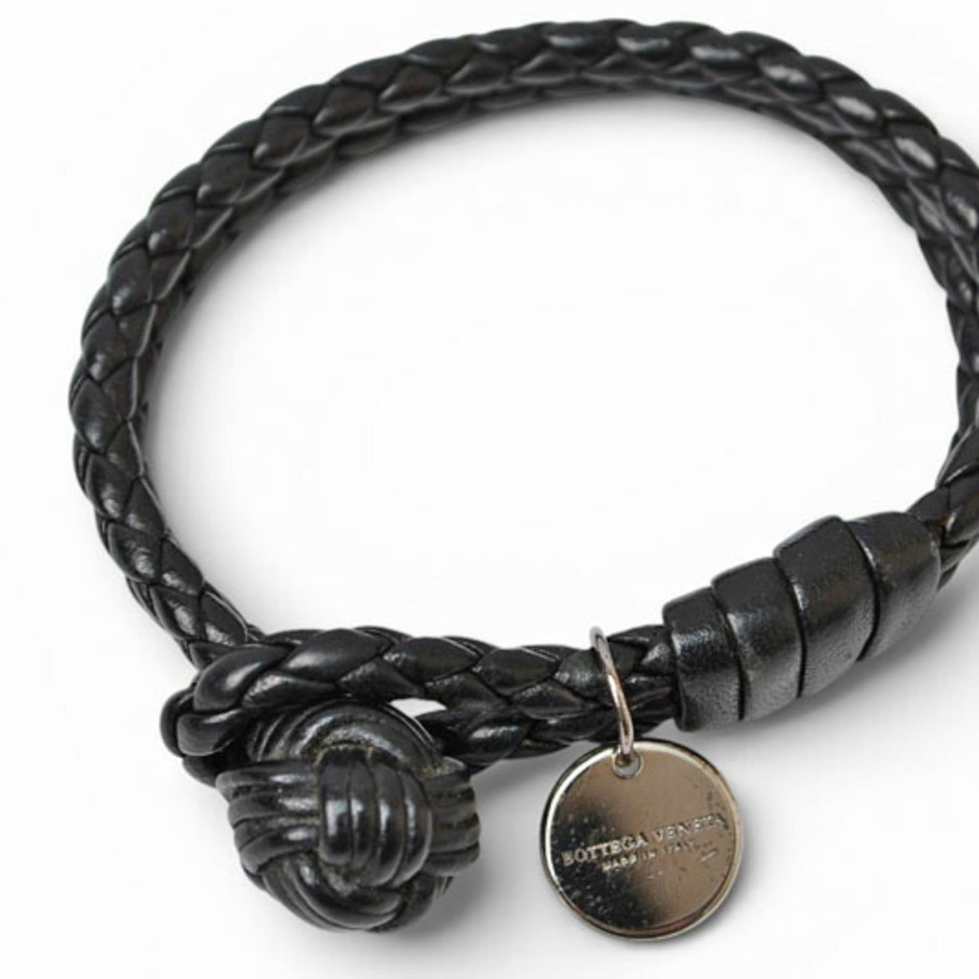 Bottega Veneta Bottega Veneta bracelet bangle, Intrecciato, black. Size ONE SIZE - 1 Thumbnail