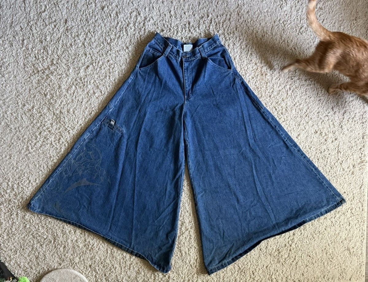Menace 90s Menace Dragon Denim 66 Inch Opening JNCO Skater Rave Y2K Size US 32 / EU 48 - 2 Thumbnail
