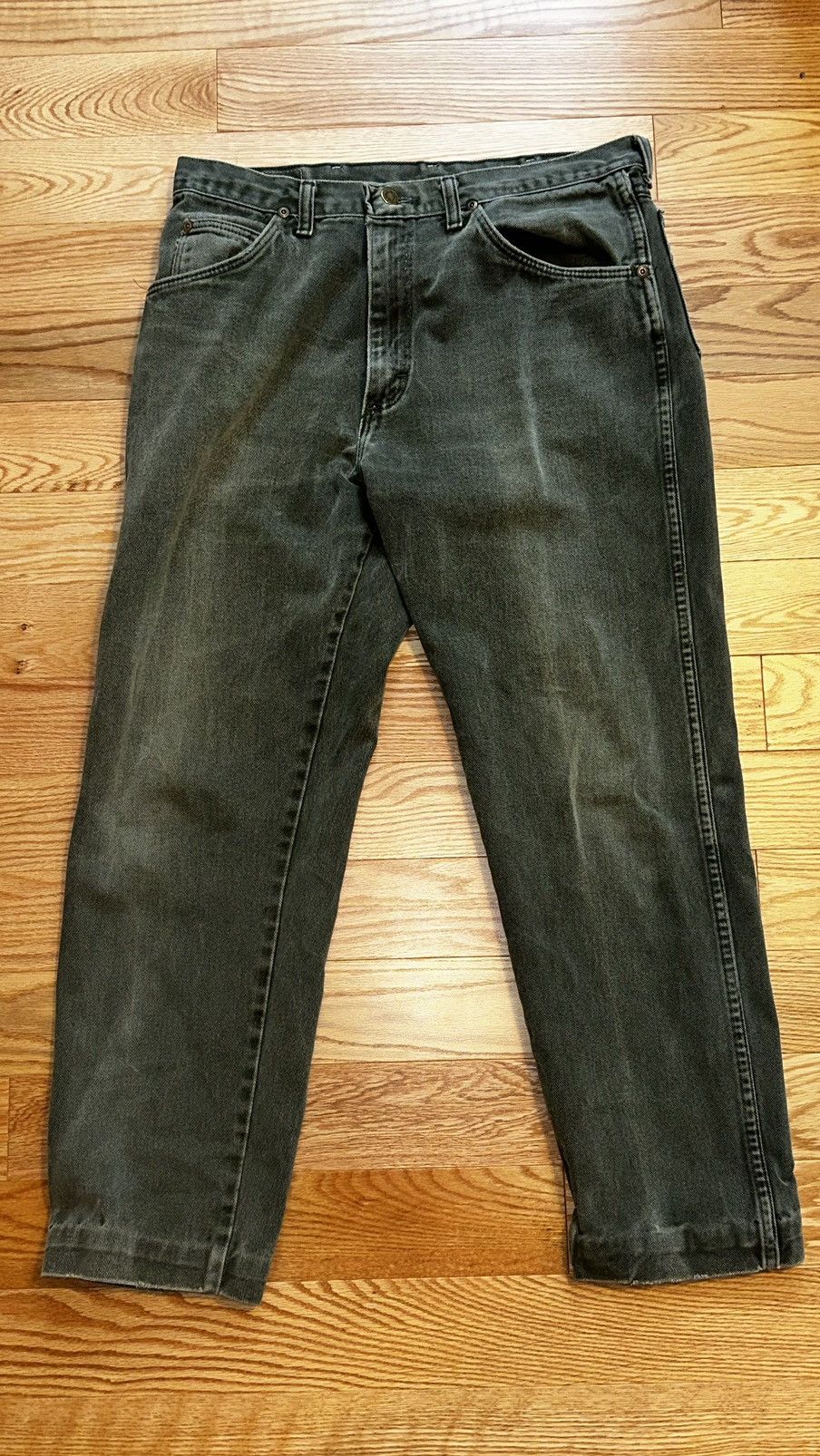 Vintage × Wrangler Wrangler Green Denim Jeans Size US 32 / EU 48 - 1 Thumbnail