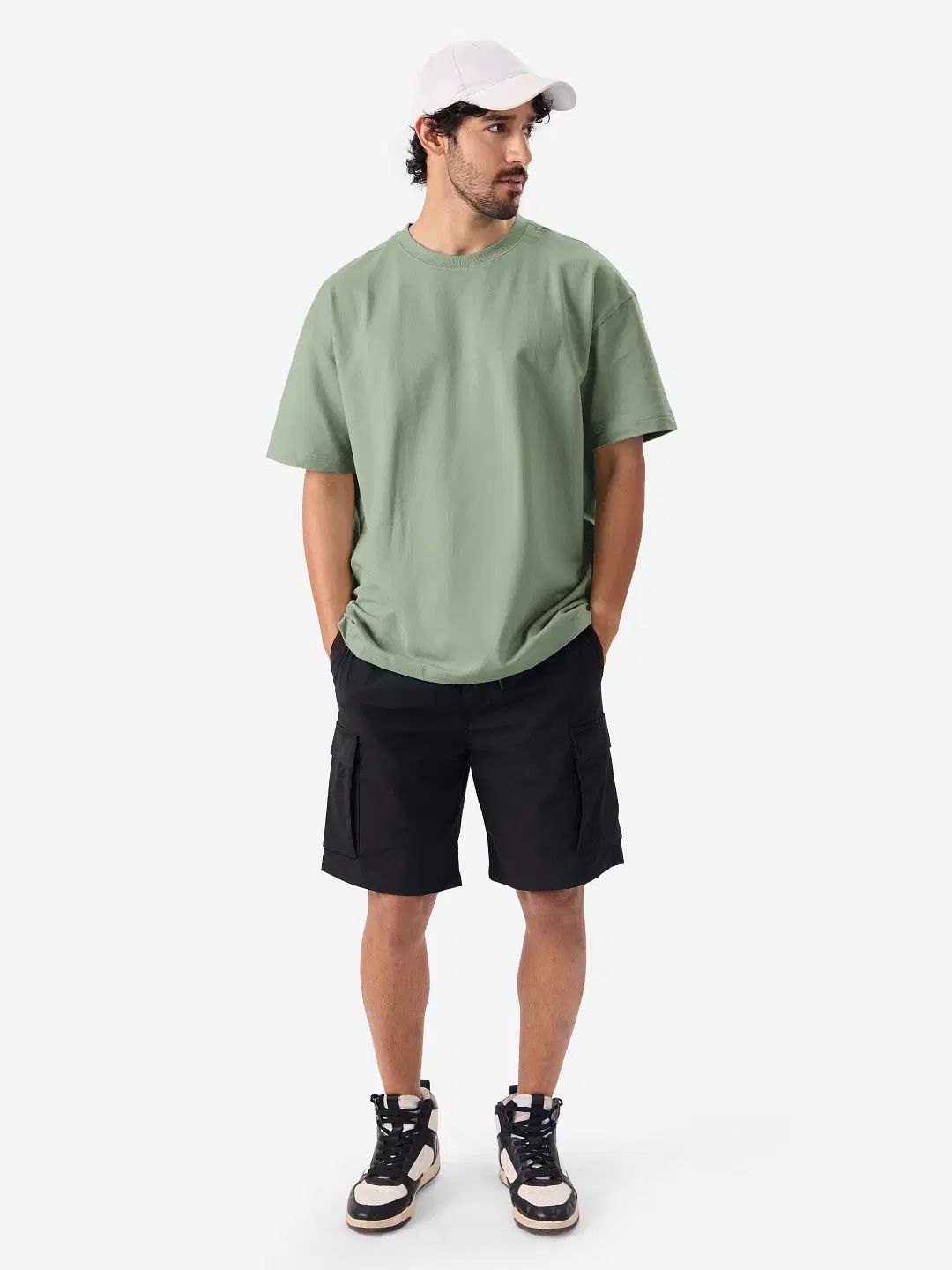 Designer Sage Green Oversized T-Shirts Size US S / EU 44-46 / 1 - 3 Thumbnail