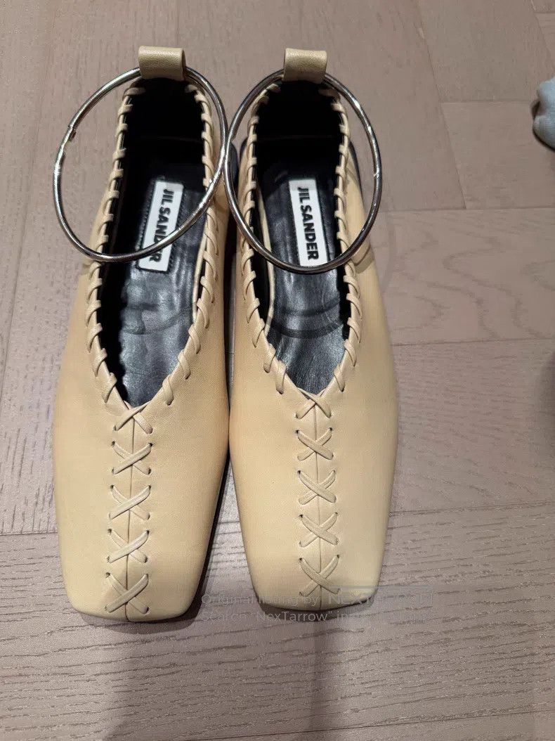 Jil Sander Jil Sander Beige Round Buckle Shoes Size US 6.5 / IT 36.5 - 1 Thumbnail