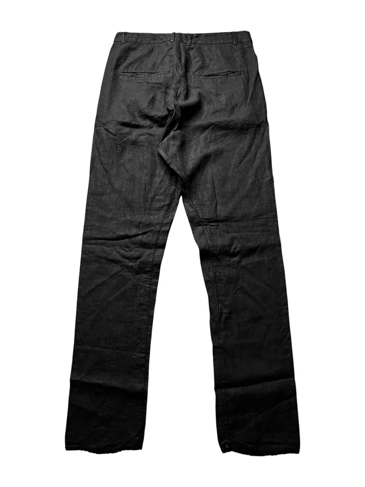 Layer-0 Layer-0 Five Pocket Black Linen Trousers Pants Size US 32 / EU 48 - 2 Thumbnail