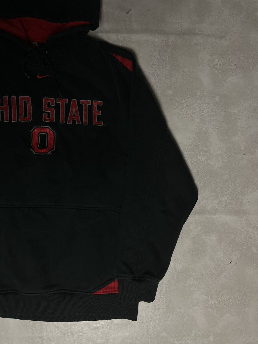 Nike × Vintage Ohio State Nike Center Swoosh Hoodie Size US L / EU 52-54 / 3 - 4 Thumbnail