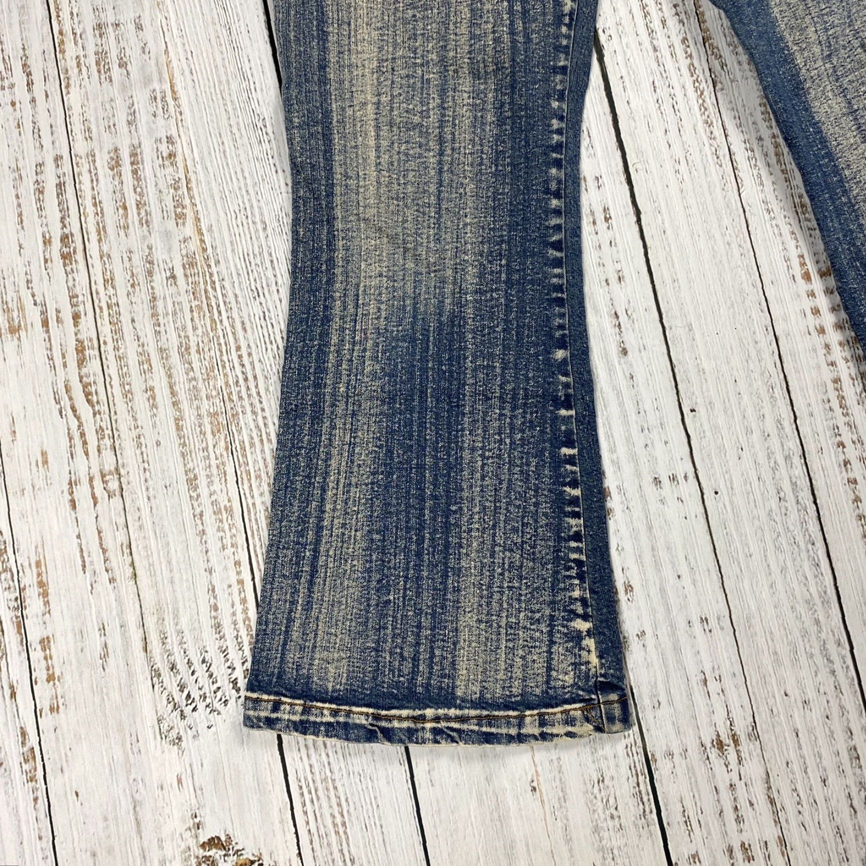 Vintage VINTAGE DAYTONA Jeans Flare Women Size 32 Blue 80s Distressed 34 Inseam Women's Vintage Jeans Daytone 80s Italy Style Flare Womens Jeans Size 24" / US 00 / IT 34 - 4 Thumbnail