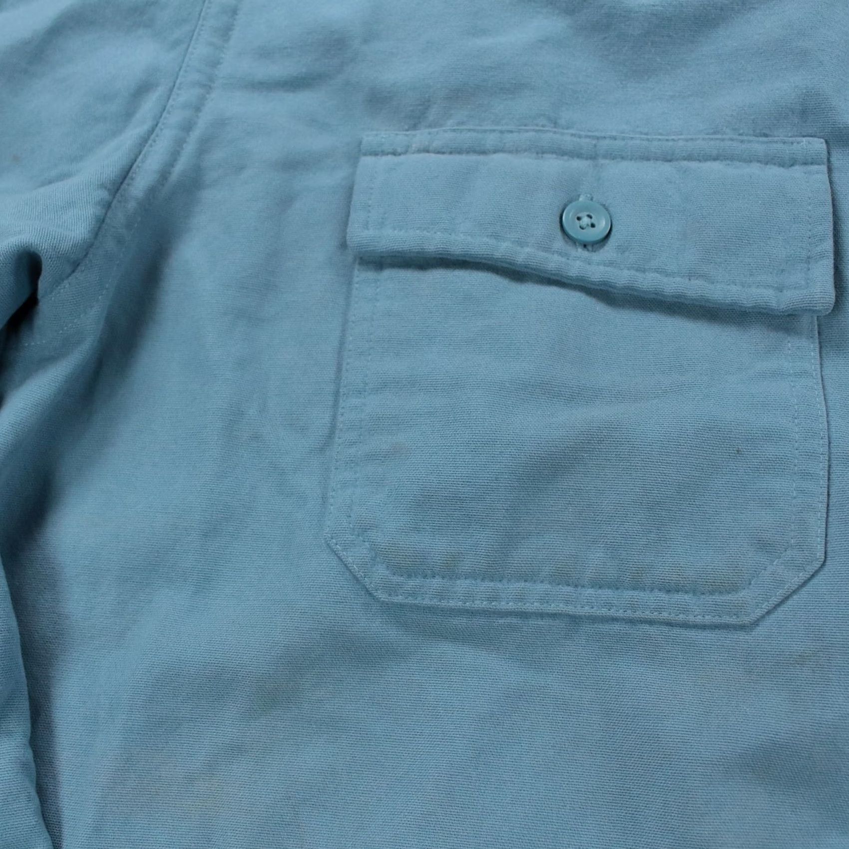 Vintage VINTAGE LL BEAN men's flannel shirt XL blue chamois camp faded distressed Size US XL / EU 56 / 4 - 3 Thumbnail