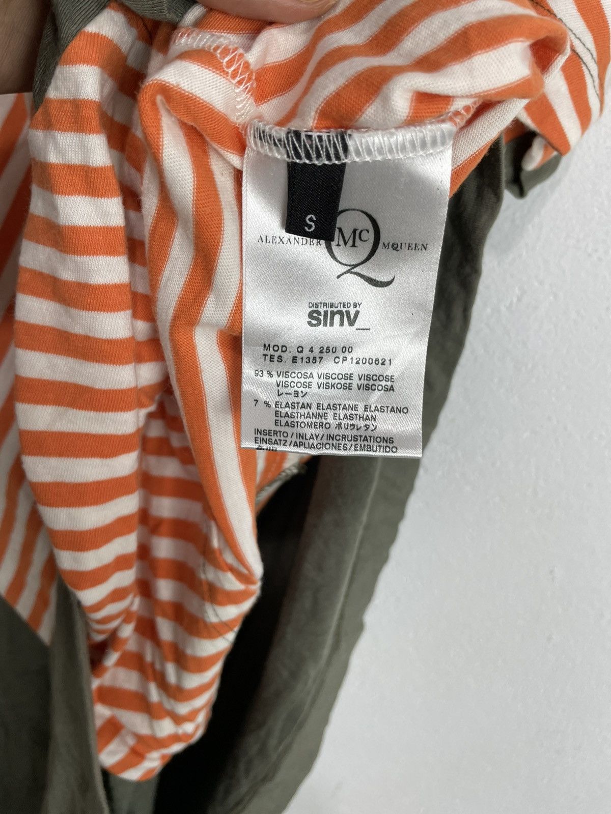 Alexander McQueen Two tone Wrinkled Striped Tshirt Size S / US 4 / IT 40 - 6 Thumbnail