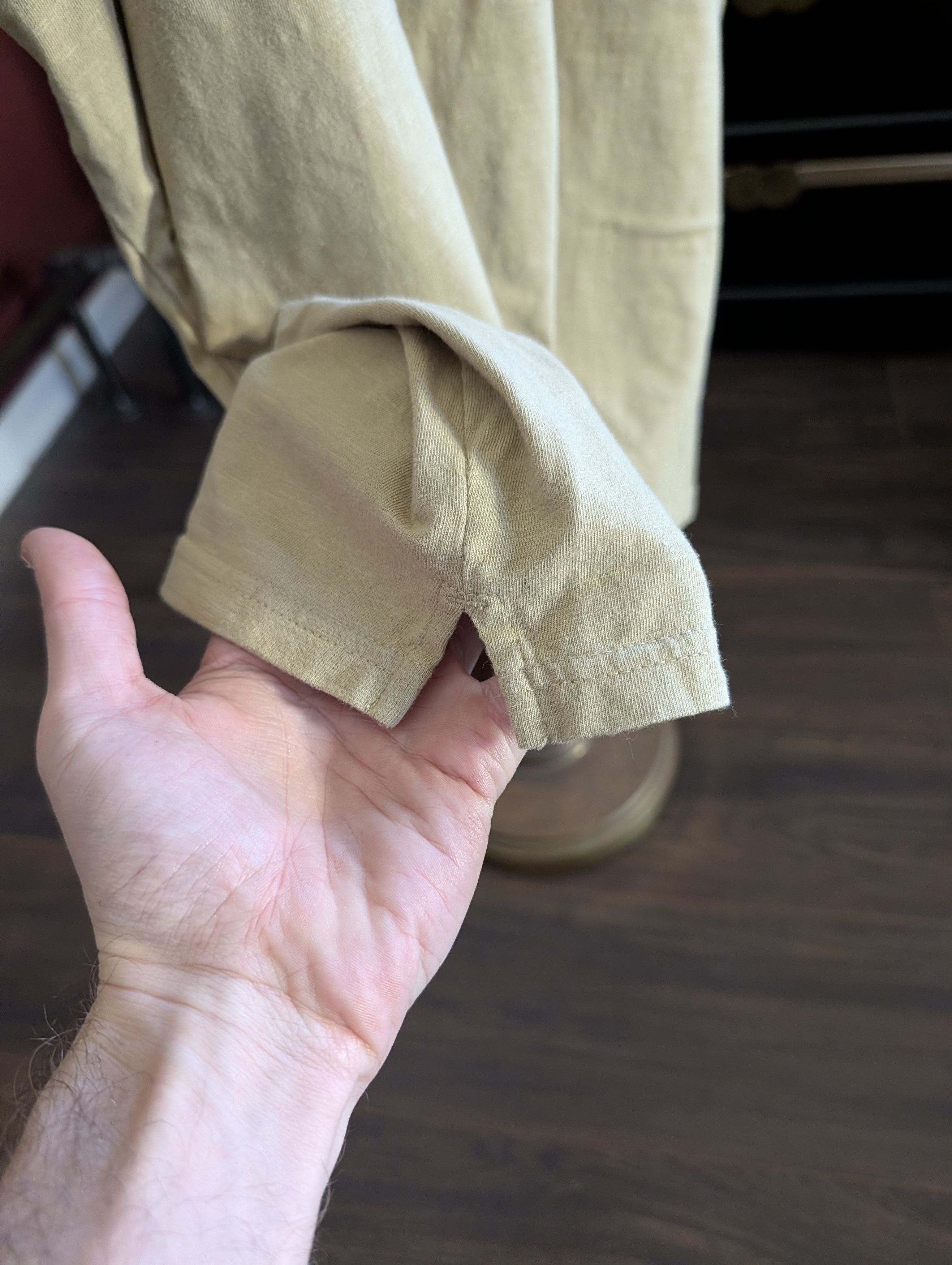 Onia Beige natural fiber textured polo shirt Size US XXL / EU 58 / 5 - 7 Thumbnail