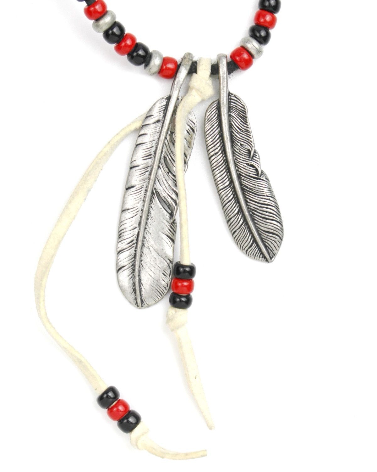 Vintage 2000S NATIVE AMERICAN STYLE SILVER FEATHER PENDANT NECKLACE Size ONE SIZE - 3 Thumbnail