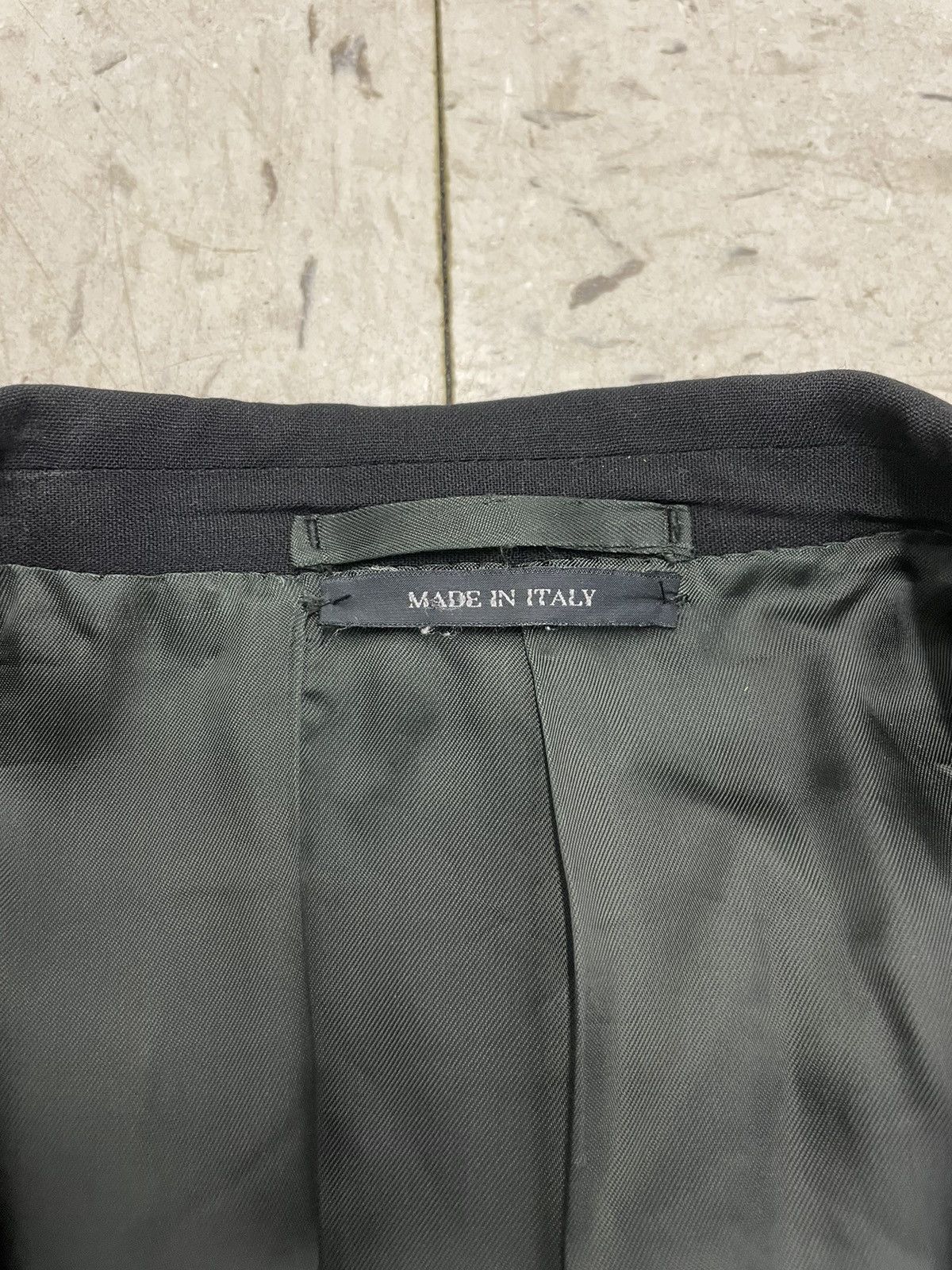 Prada Tuxedo Jacket 3 Button Wool Silk Lapel Notch Italy Size 42L - 3 Thumbnail