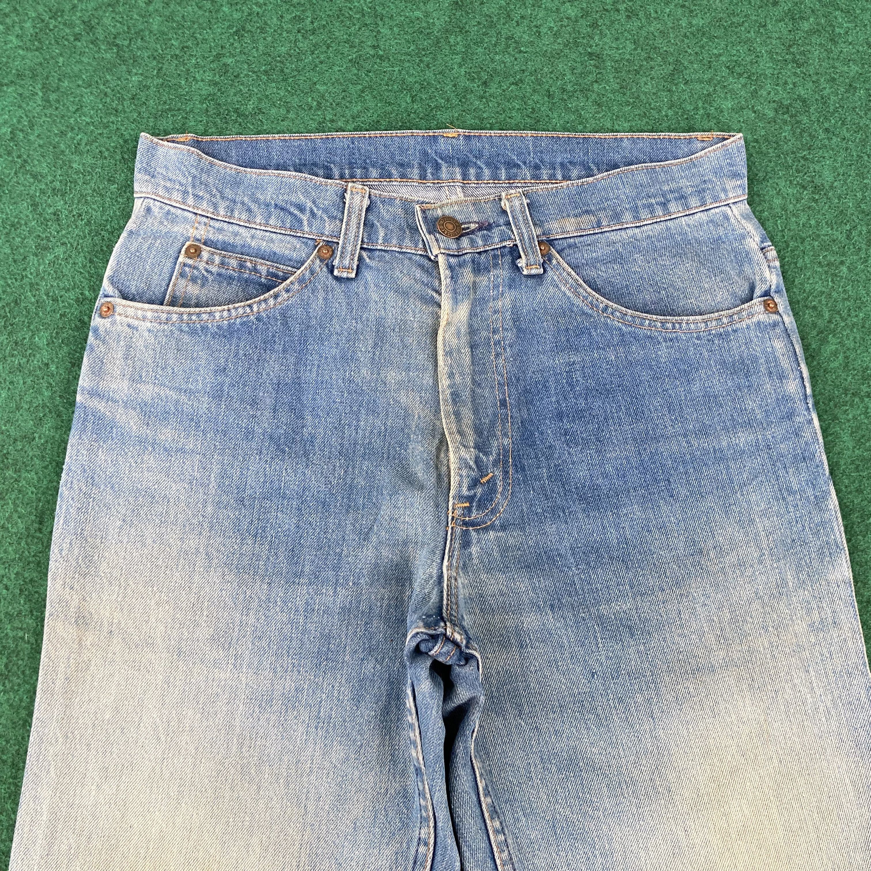 Levi's 30x30 Vtg Levis 517 70s Bootcut Button No 8 Orange Tab Jeans Size US 30 / EU 46 - 3 Thumbnail