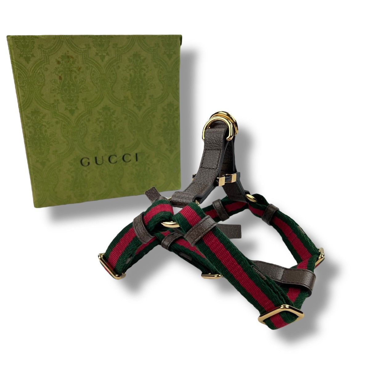 Gucci Dog Harness Classic Striped