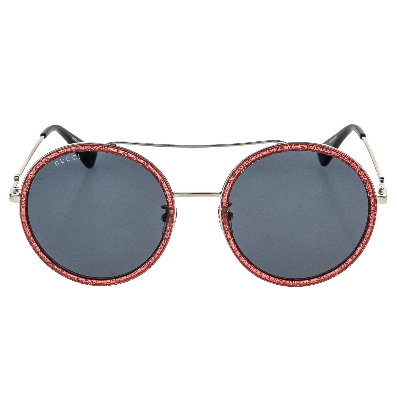 Gucci GUCCI GG0061S 0061 Silver Pink Round Metal Sunglass 007 Size ONE SIZE - 11 Thumbnail