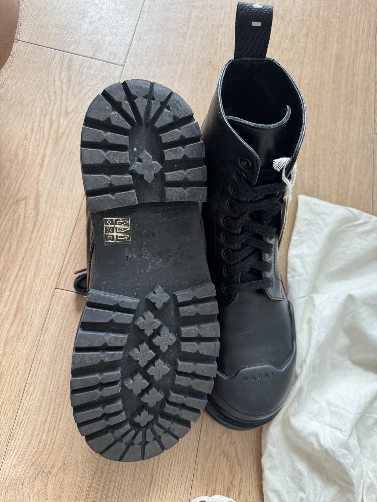 Marni Marni Leather Combat Boots Size 43 Size US 10 / EU 43 - 10 Thumbnail