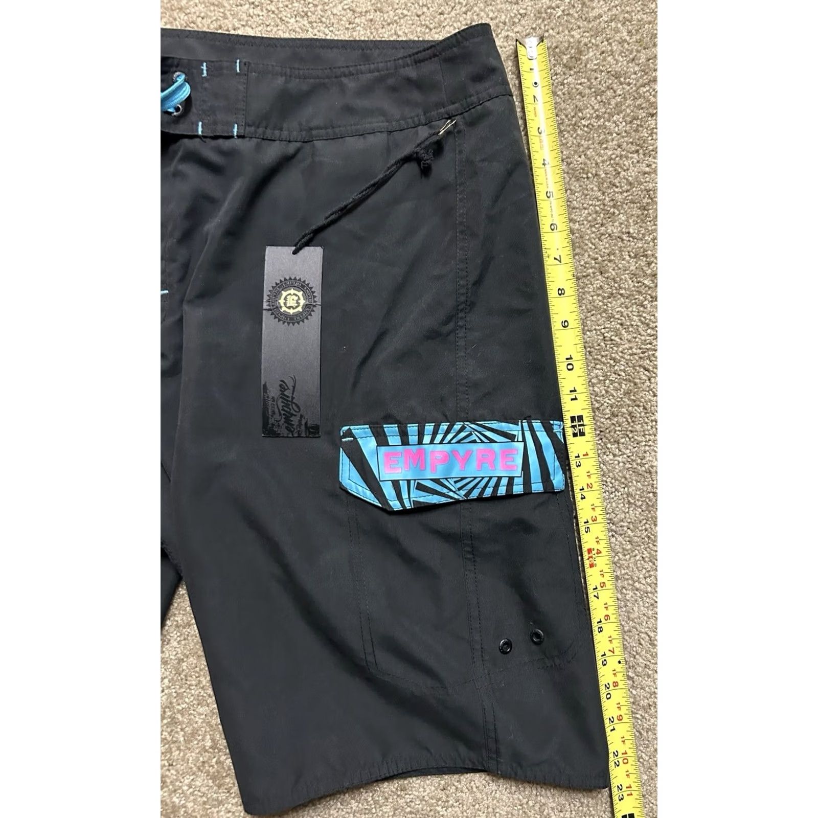 Empyre VINTAGE N/A Empyre Board Shorts Men 38 Black Surf Skate Shorts Pockets Adult Men Size US 38 / EU 54 - 8 Thumbnail