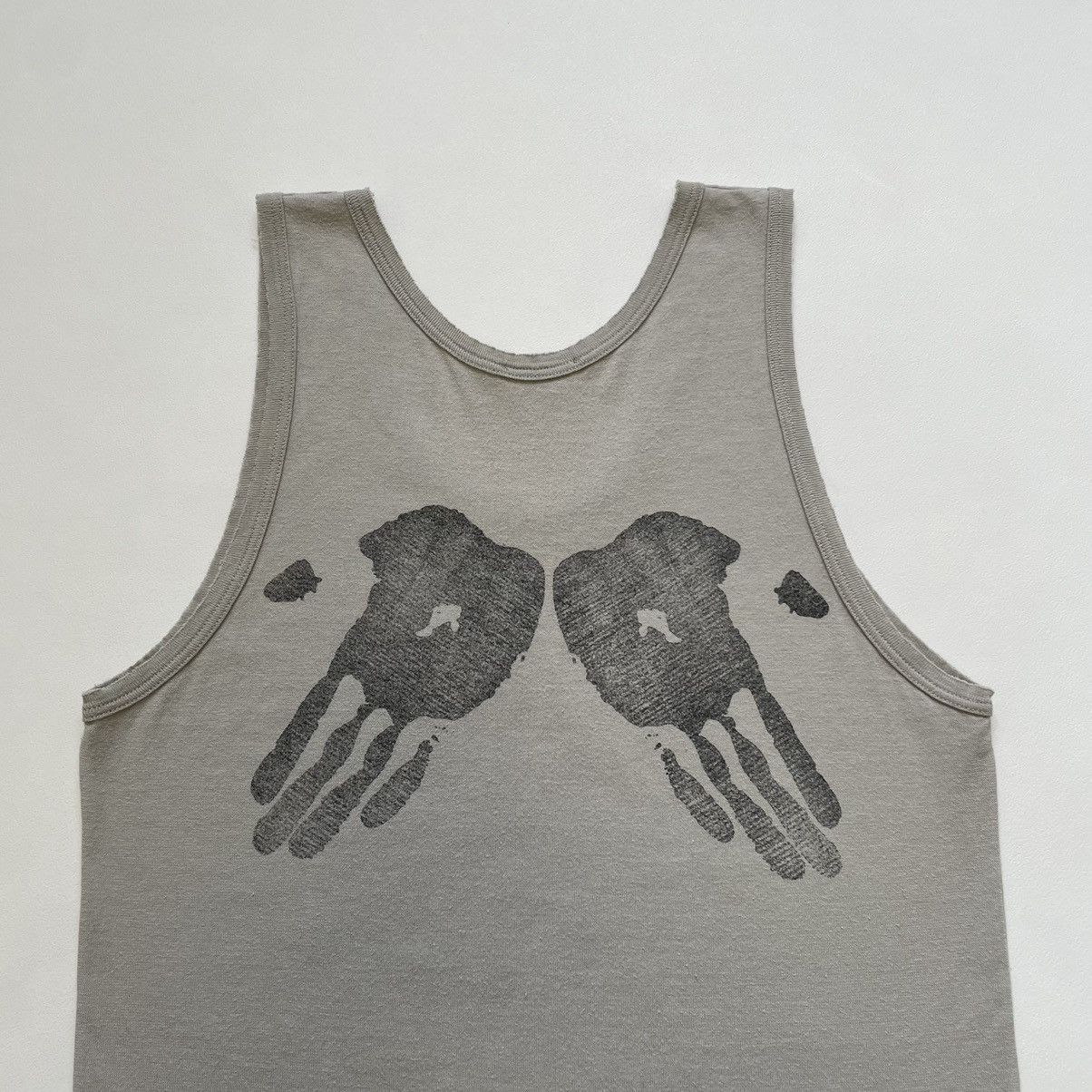Ann Demeulemeester ‘Hand Print’ Raw Edge Cotton Vest Size M / US 6-8 / IT 42-44 - 9 Thumbnail
